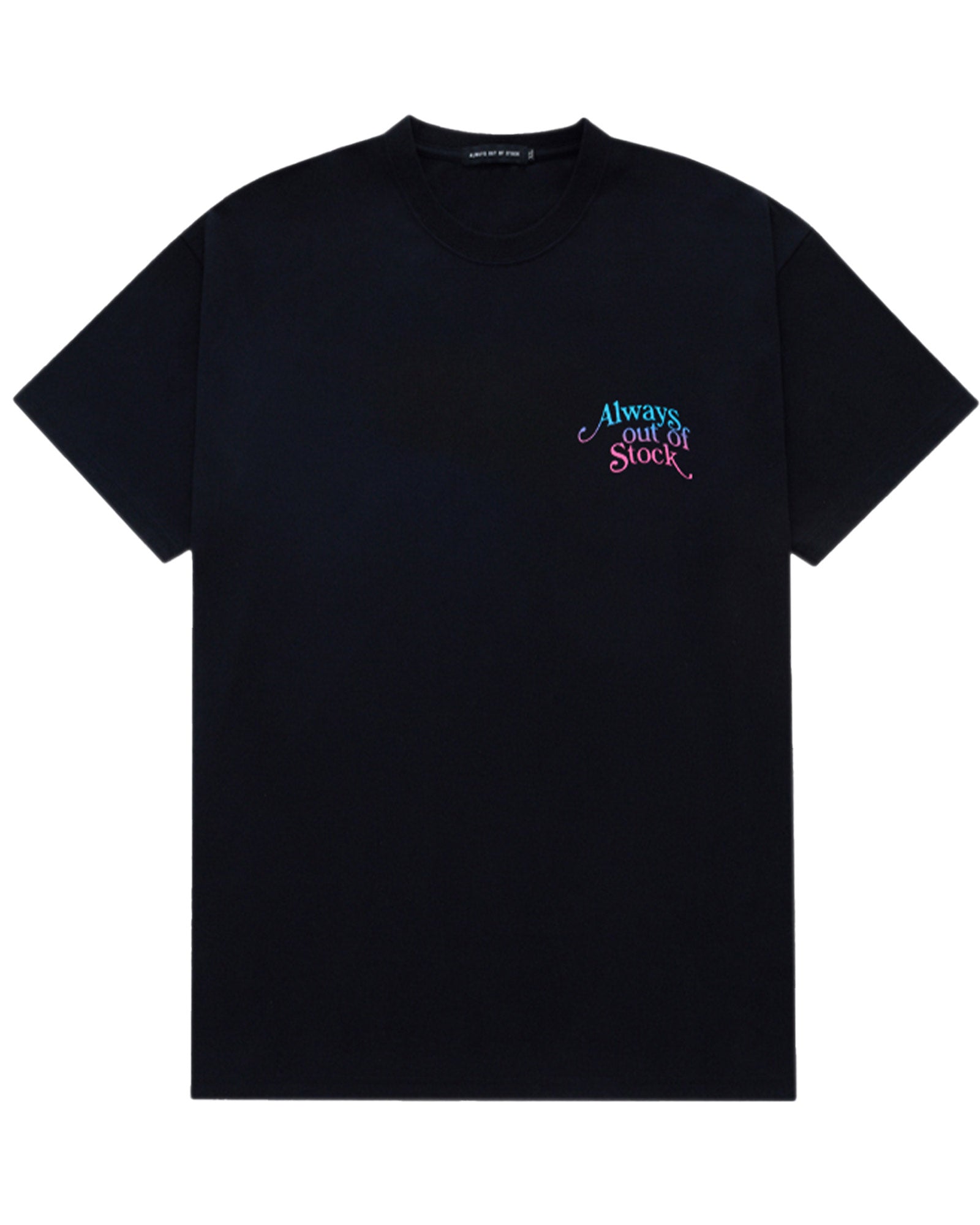 ALWAYS OUT OF STOCK・オールウェイズ アウト オブ ストック -  GRADATION PLAY LOGO S/S TEE / BLACK