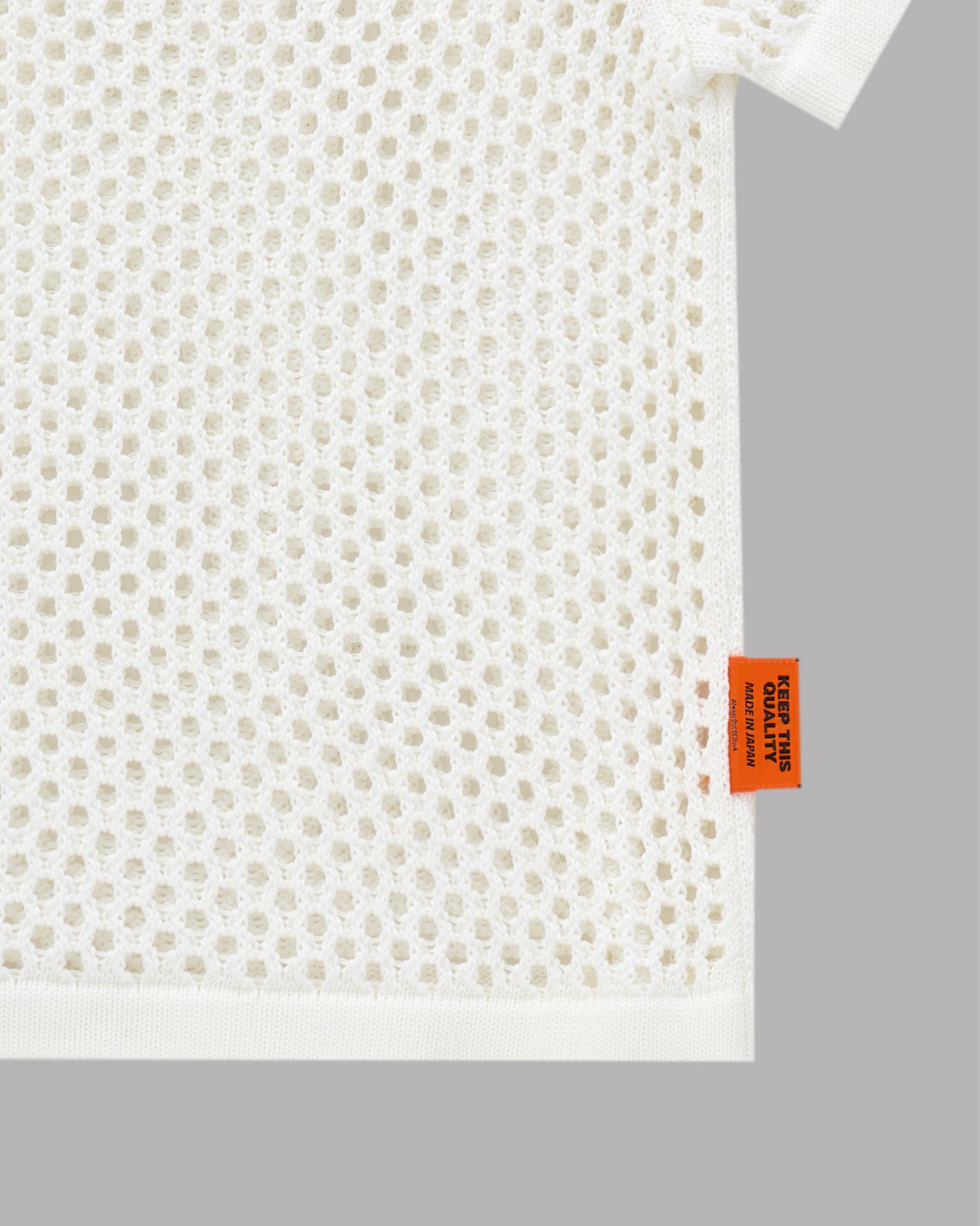 ALWAYS OUT OF STOCK・オールウェイズ アウト オブ ストック - トップス MESH KNIT GAME SHIRT / OFF WHITE