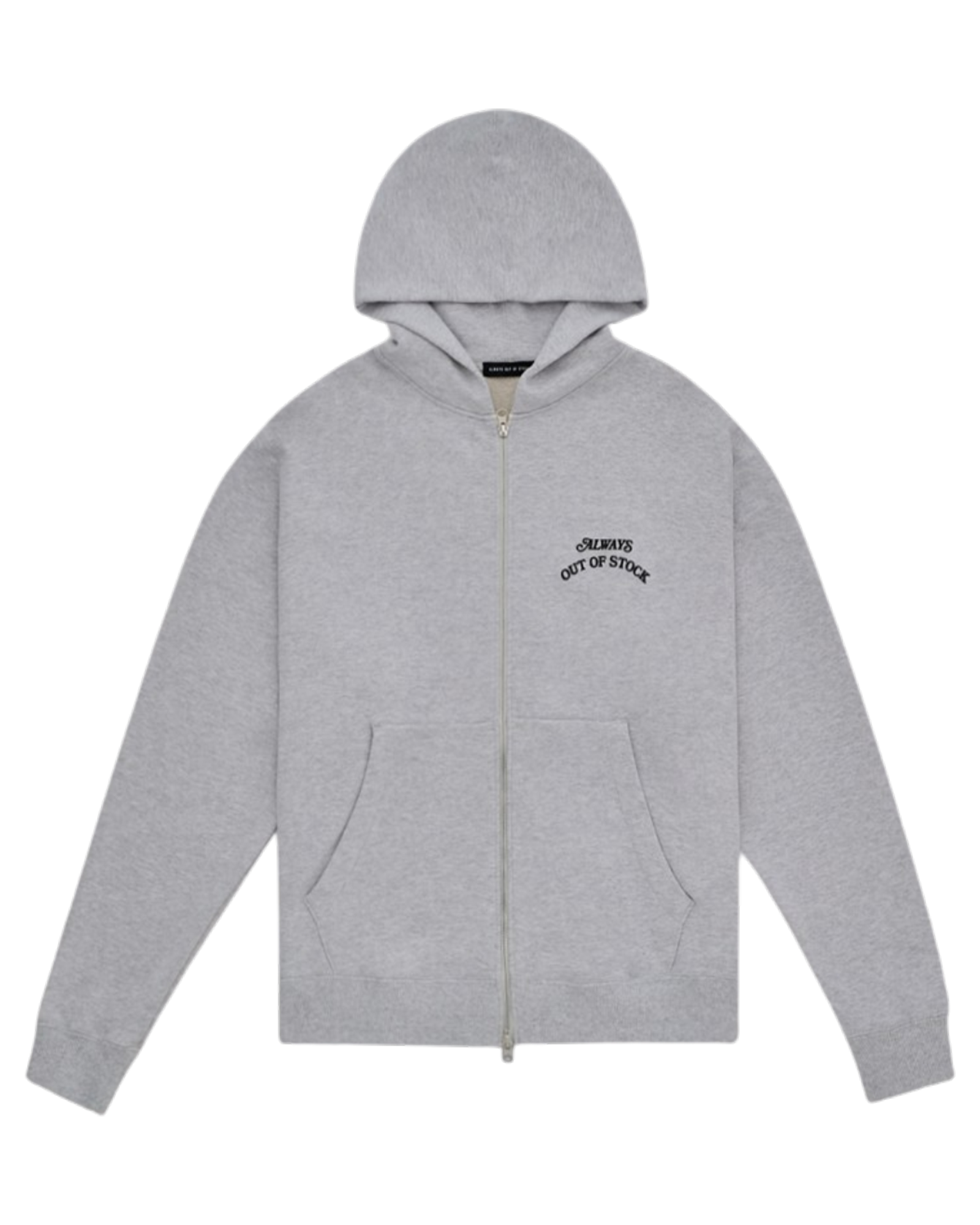 ALWAYS OUT OF STOCK・オールウェイズ アウト オブ ストック - パーカー・フーディ BASIC LOGO ZIP HOODIE / HEATHER GRAY