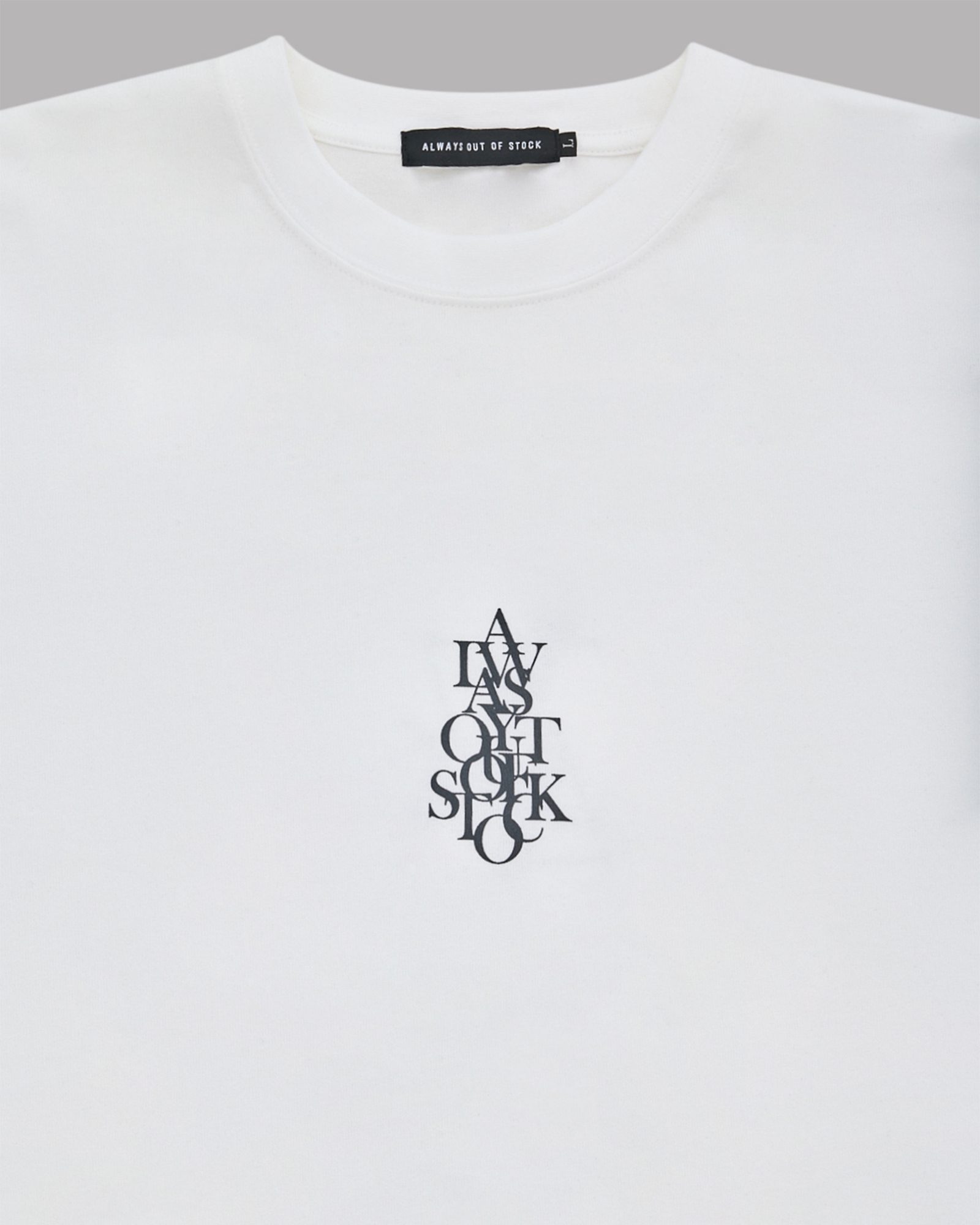 ALWAYS OUT OF STOCK・オールウェイズ アウト オブ ストック - L/S Tシャツ OVERLAP L/S TEE / WHITE