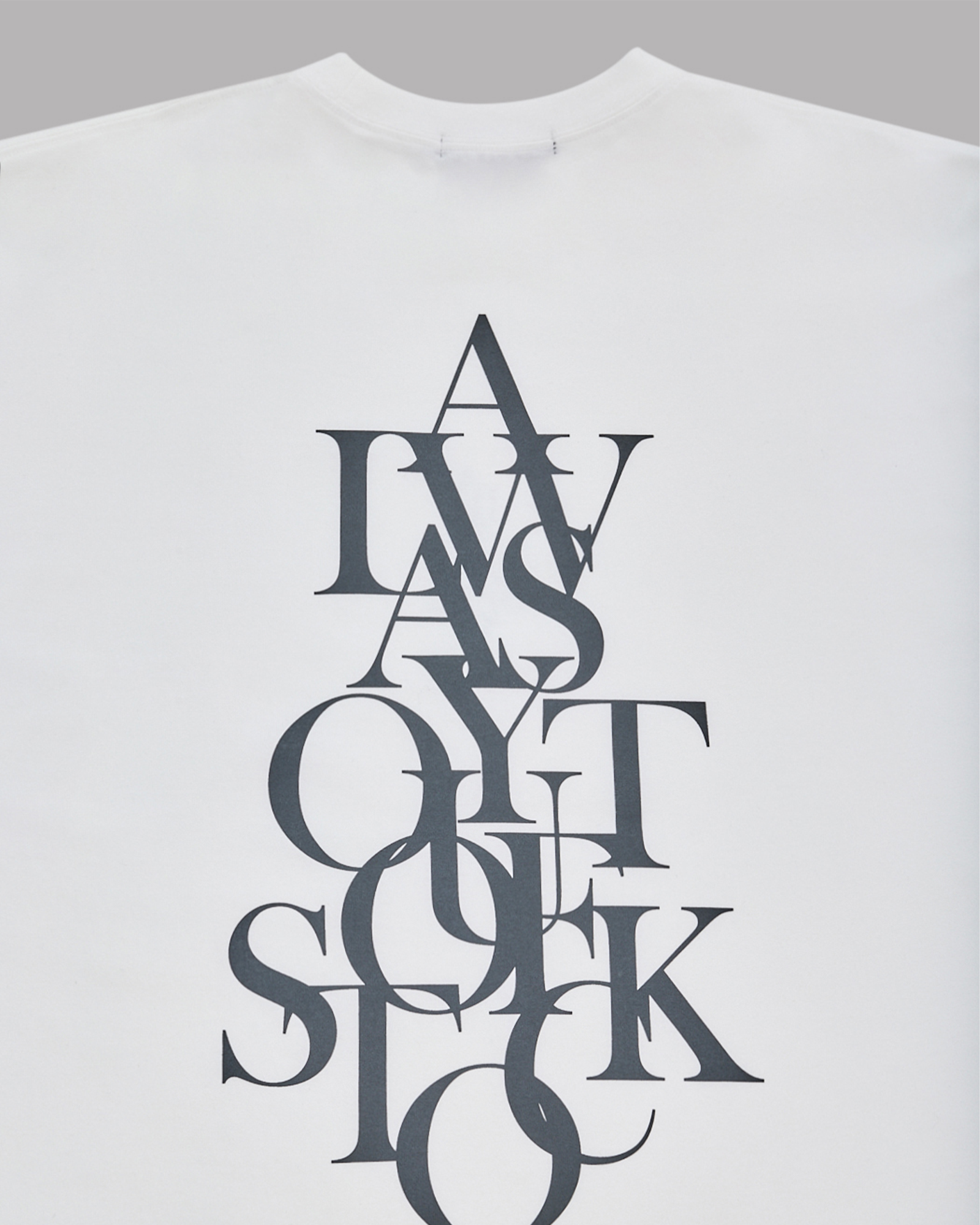 ALWAYS OUT OF STOCK・オールウェイズ アウト オブ ストック - L/S Tシャツ OVERLAP L/S TEE / WHITE