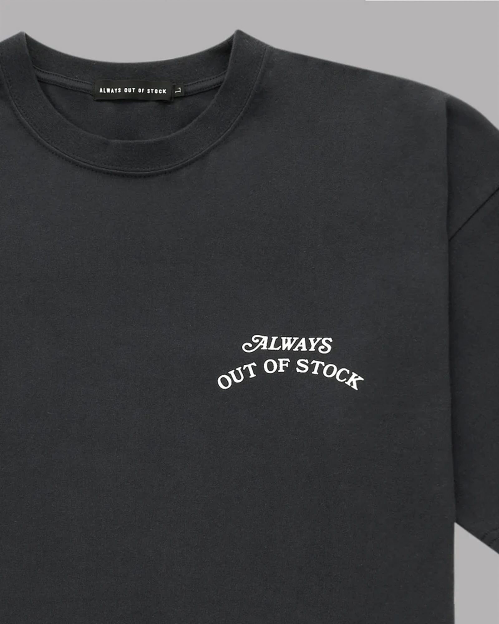 ALWAYS OUT OF STOCK・オールウェイズ アウト オブ ストック - L/S Tシャツ BASIC LOGO  L/S TEE / CHARCOAL