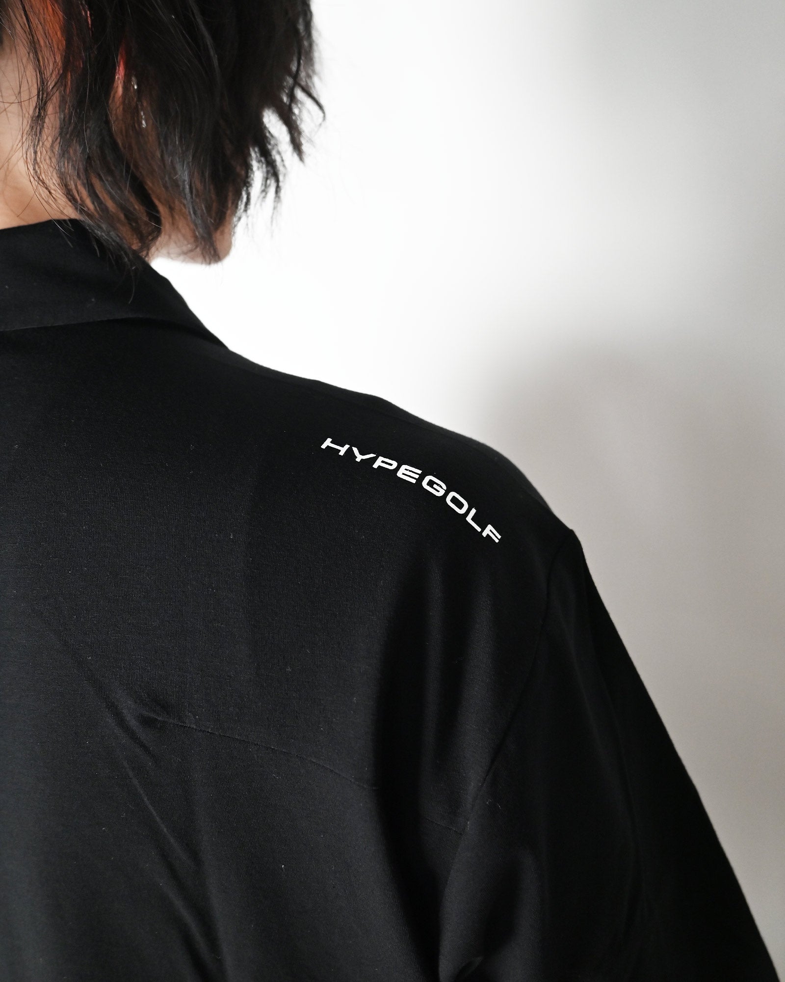 HYPEGOLF・ハイプゴルフ - トップス HALF ZIP-UP POLO T-SHIRTS / BLACK