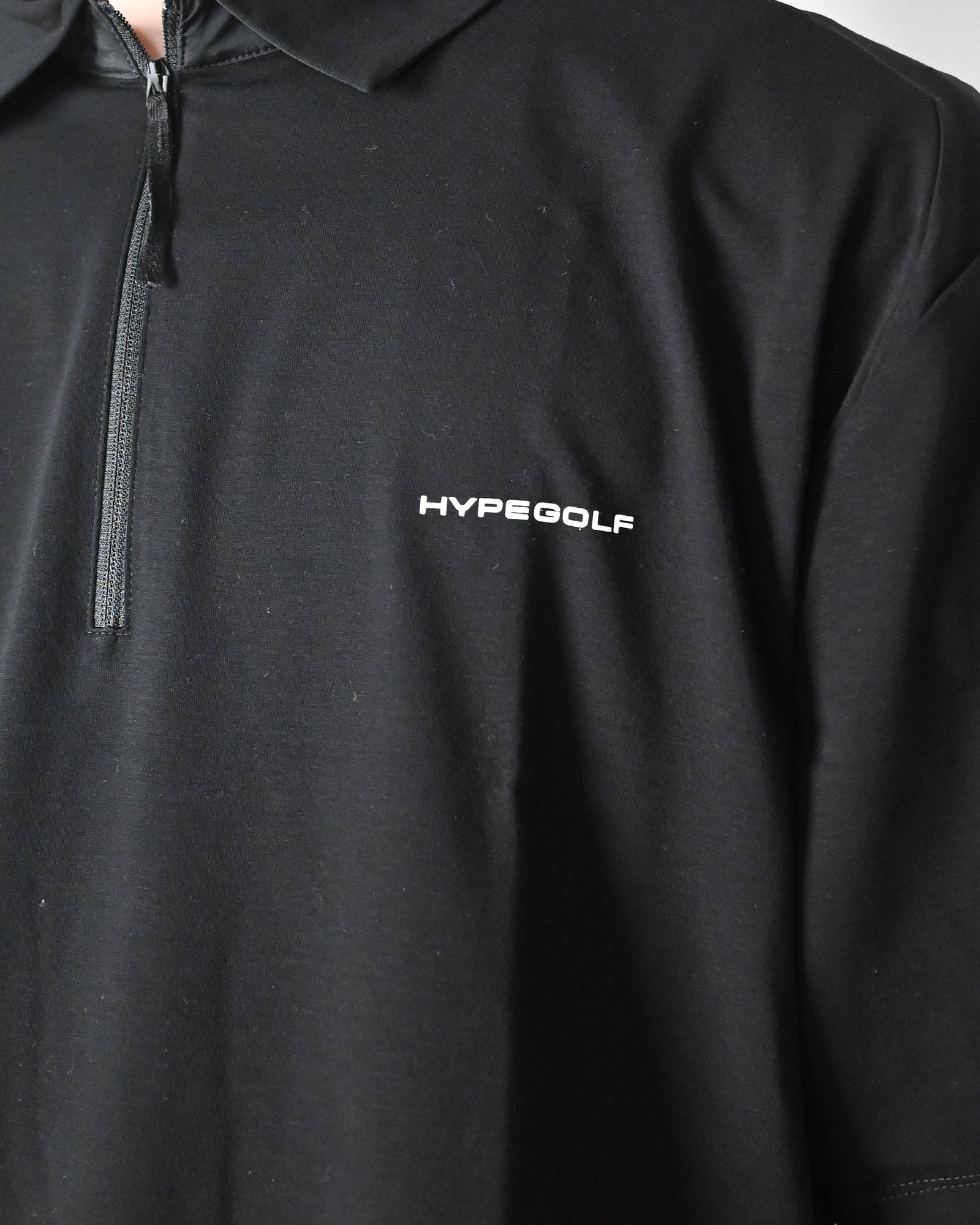 HYPEGOLF・ハイプゴルフ - トップス HALF ZIP-UP POLO T-SHIRTS / BLACK