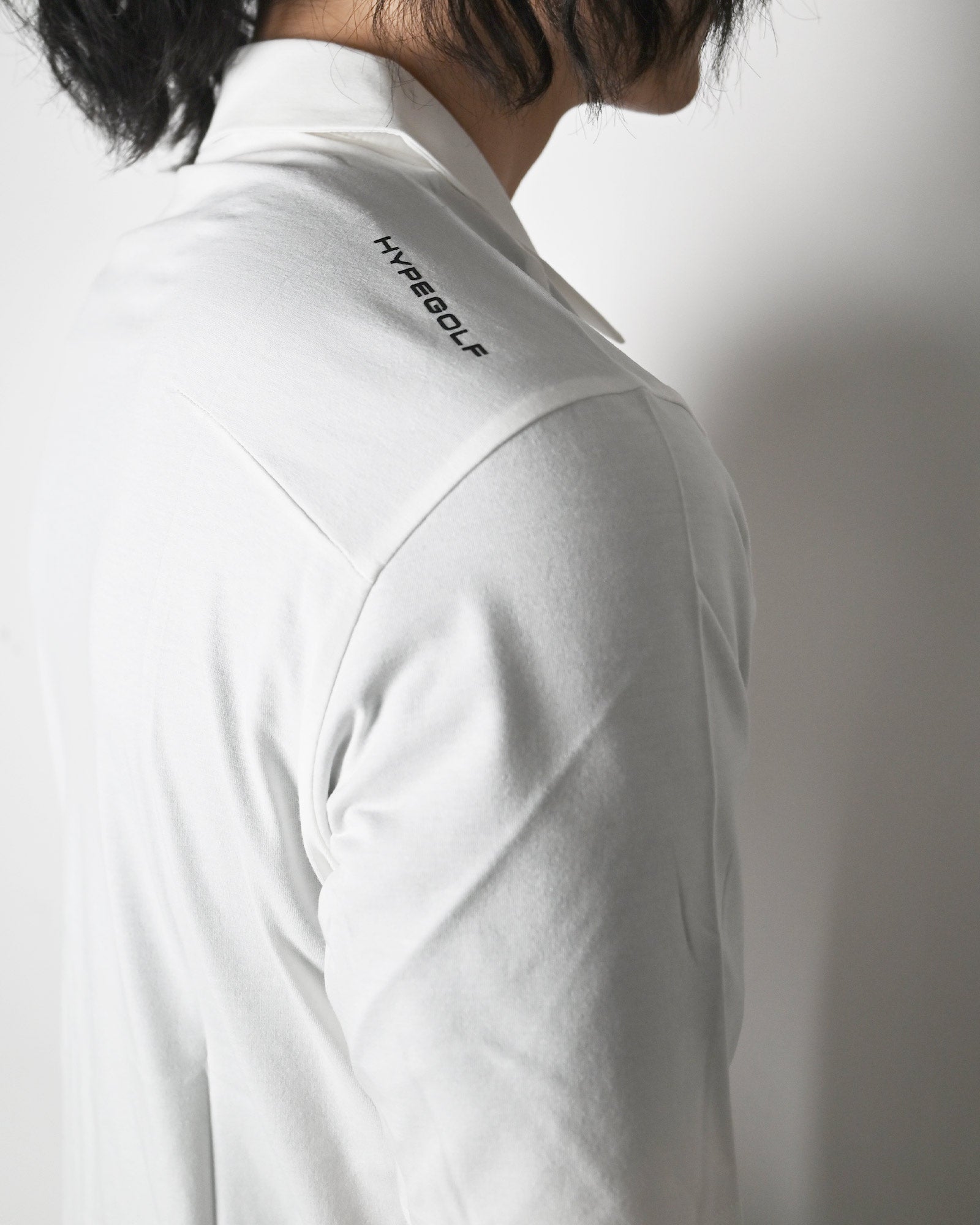 HYPEGOLF・ハイプゴルフ - Tシャツ・カットソー HALF ZIP-UP POLO T-SHIRTS / WHITE