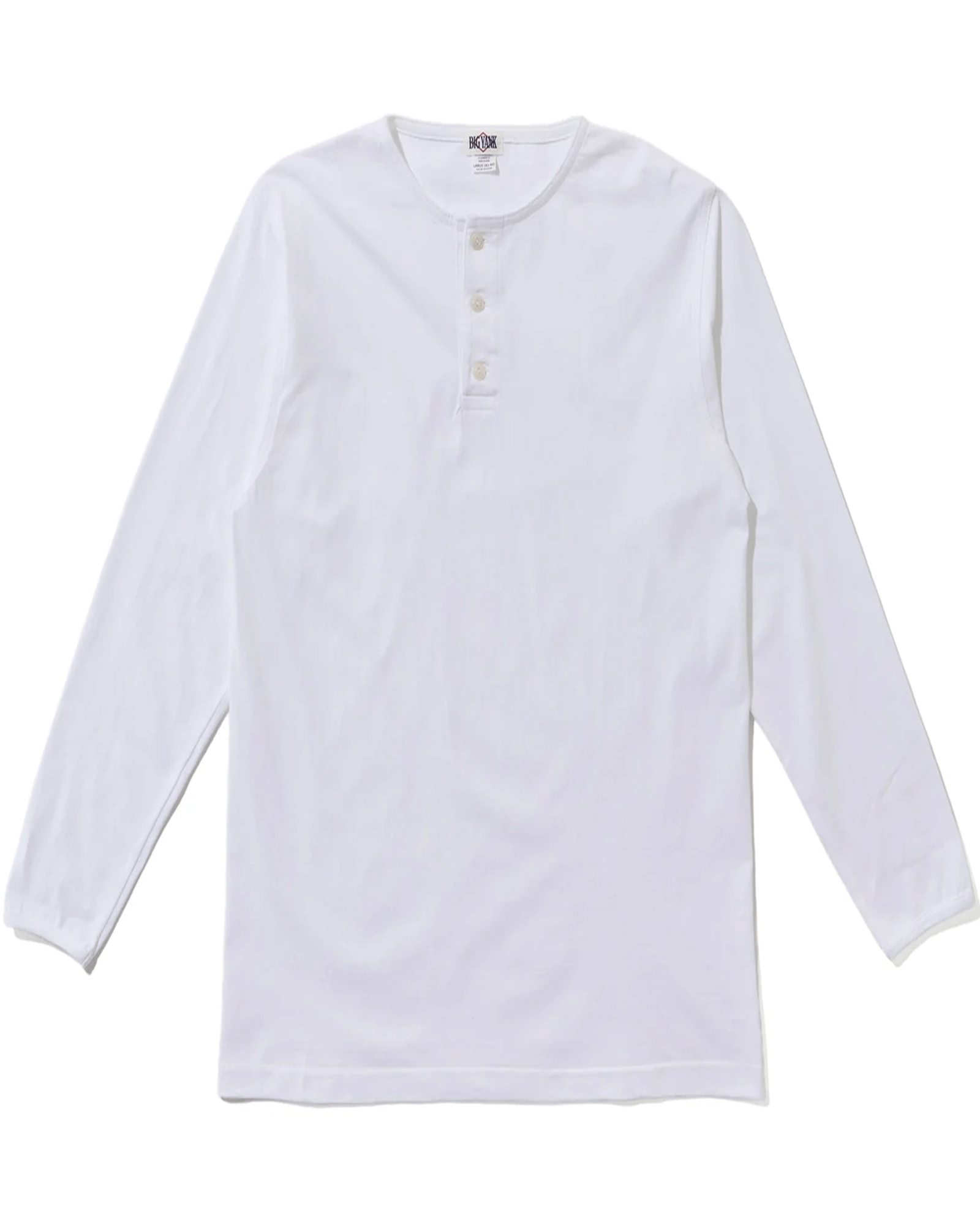 BIG YANK・ - L/S Tシャツ HENRY NECK L/S TEE
/ WHITE