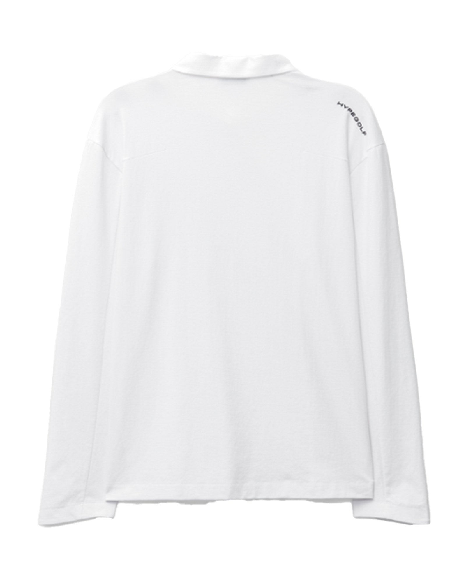 HYPEGOLF・ハイプゴルフ - L/S Tシャツ DIAGONAL POLO LONG SLEEVES / WHITE