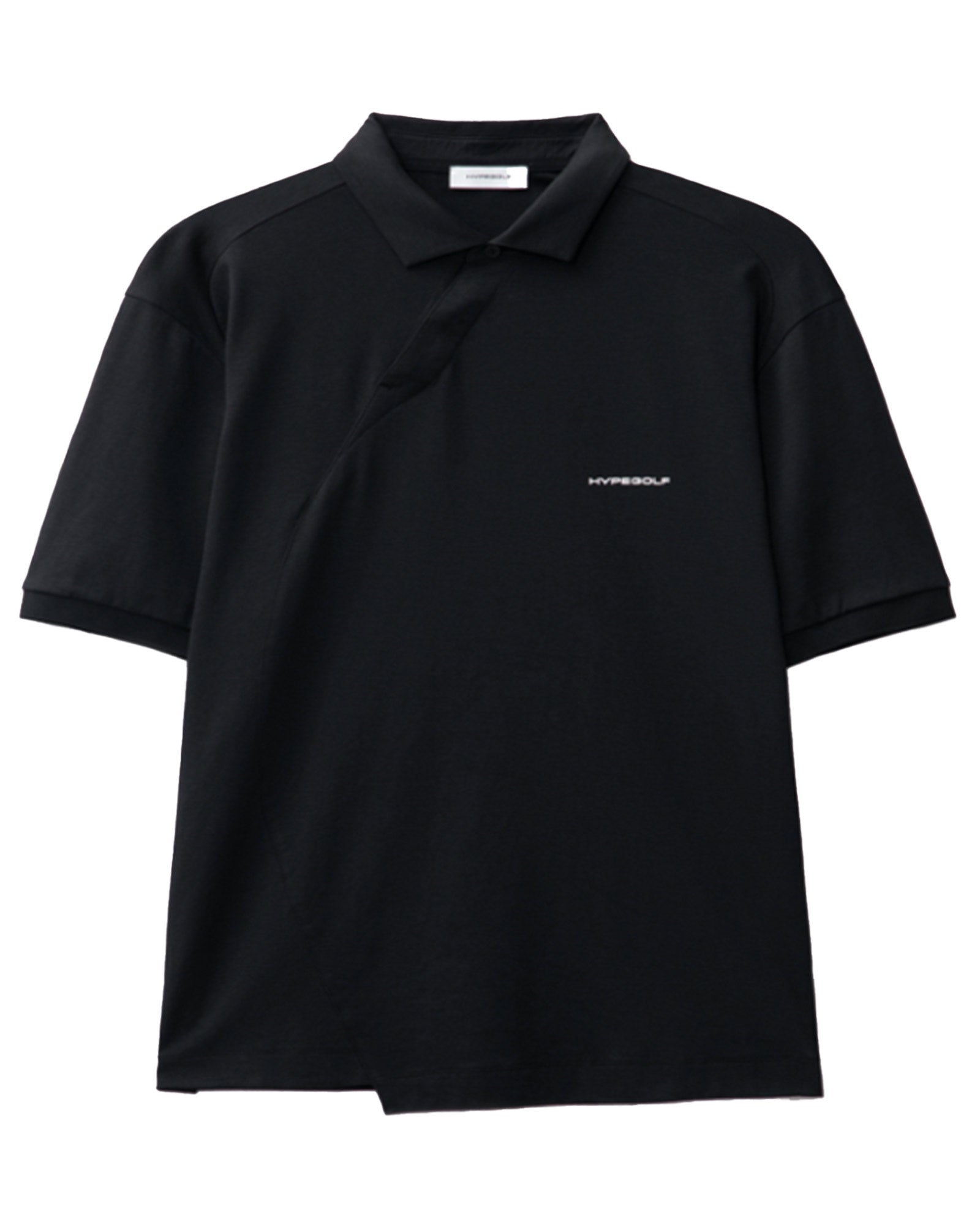 HYPEGOLF・ハイプゴルフ -  HALF ZIP-UP POLO T-SHIRTS / BLACK