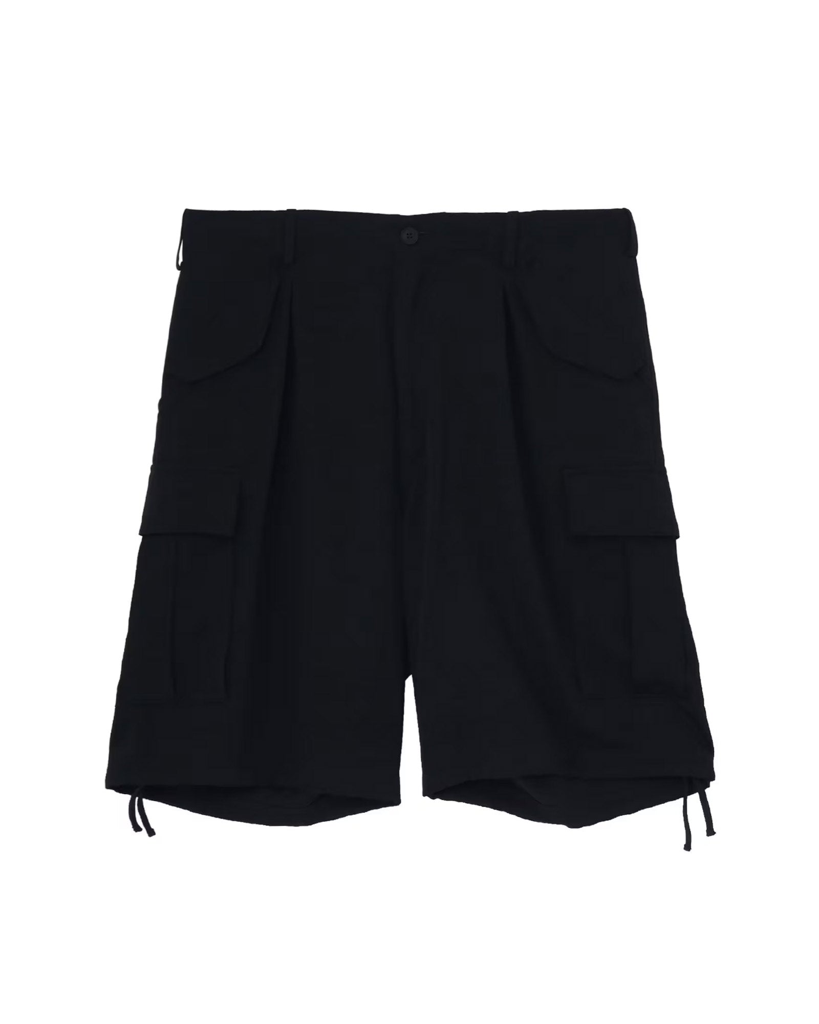 WOOL GABARDINE SIDE POCKET SHORT PANTS