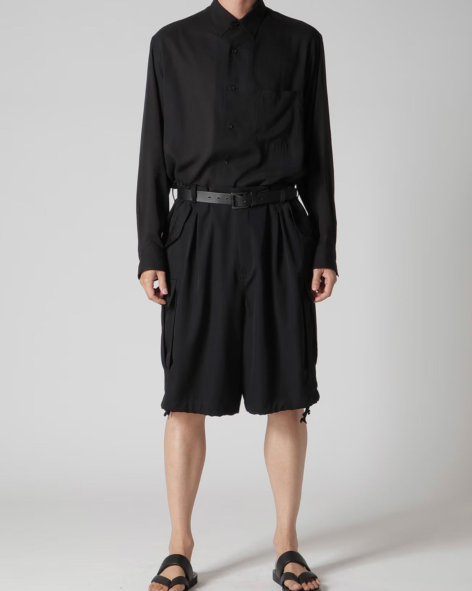 Yohji Yamamoto・ヨウジ ヤマモト - ハーフ・ショートパンツ WOOL GABARDINE SIDE POCKET SHORT PANTS