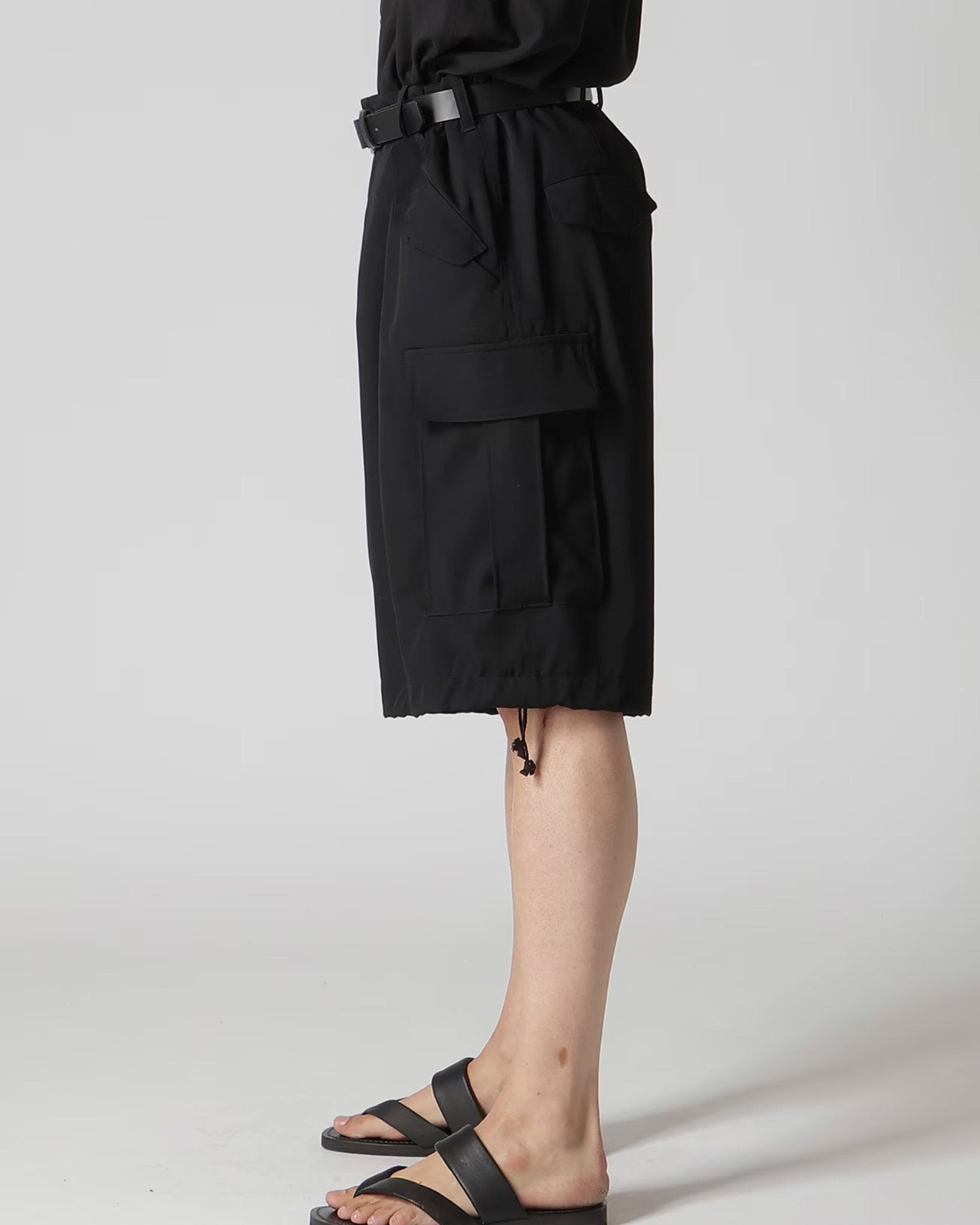 Yohji Yamamoto・ヨウジ ヤマモト - ハーフ・ショートパンツ WOOL GABARDINE SIDE POCKET SHORT PANTS
