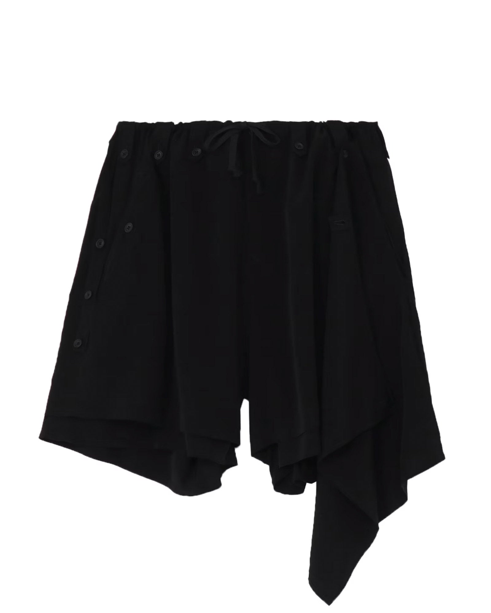 Yohji Yamamoto・ヨウジ ヤマモト - ハーフ・ショートパンツ TA TUXEDO DRAPE PANEL ATTACHED SHORT PANTS