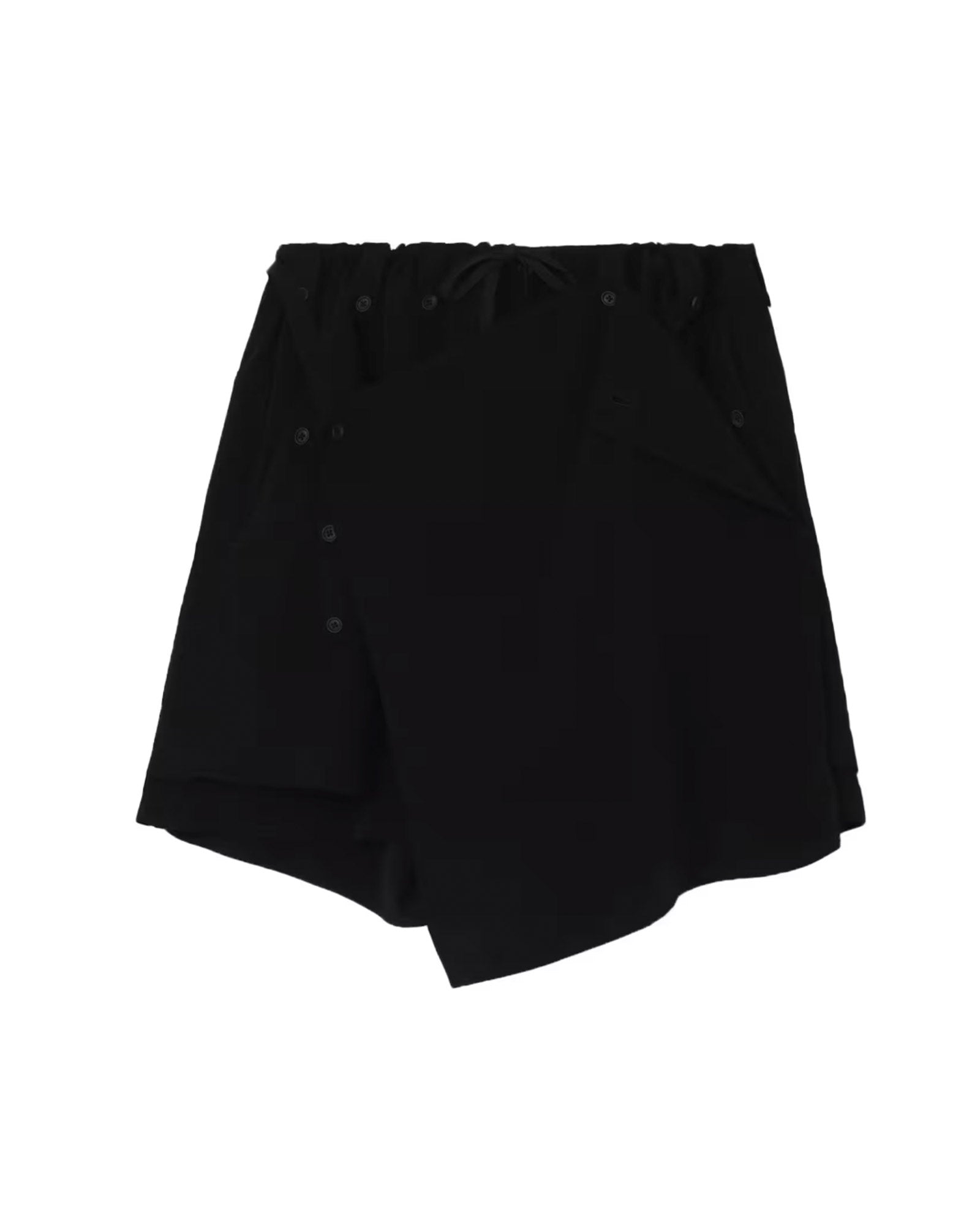 Yohji Yamamoto・ヨウジ ヤマモト - ハーフ・ショートパンツ TA TUXEDO DRAPE PANEL ATTACHED SHORT PANTS