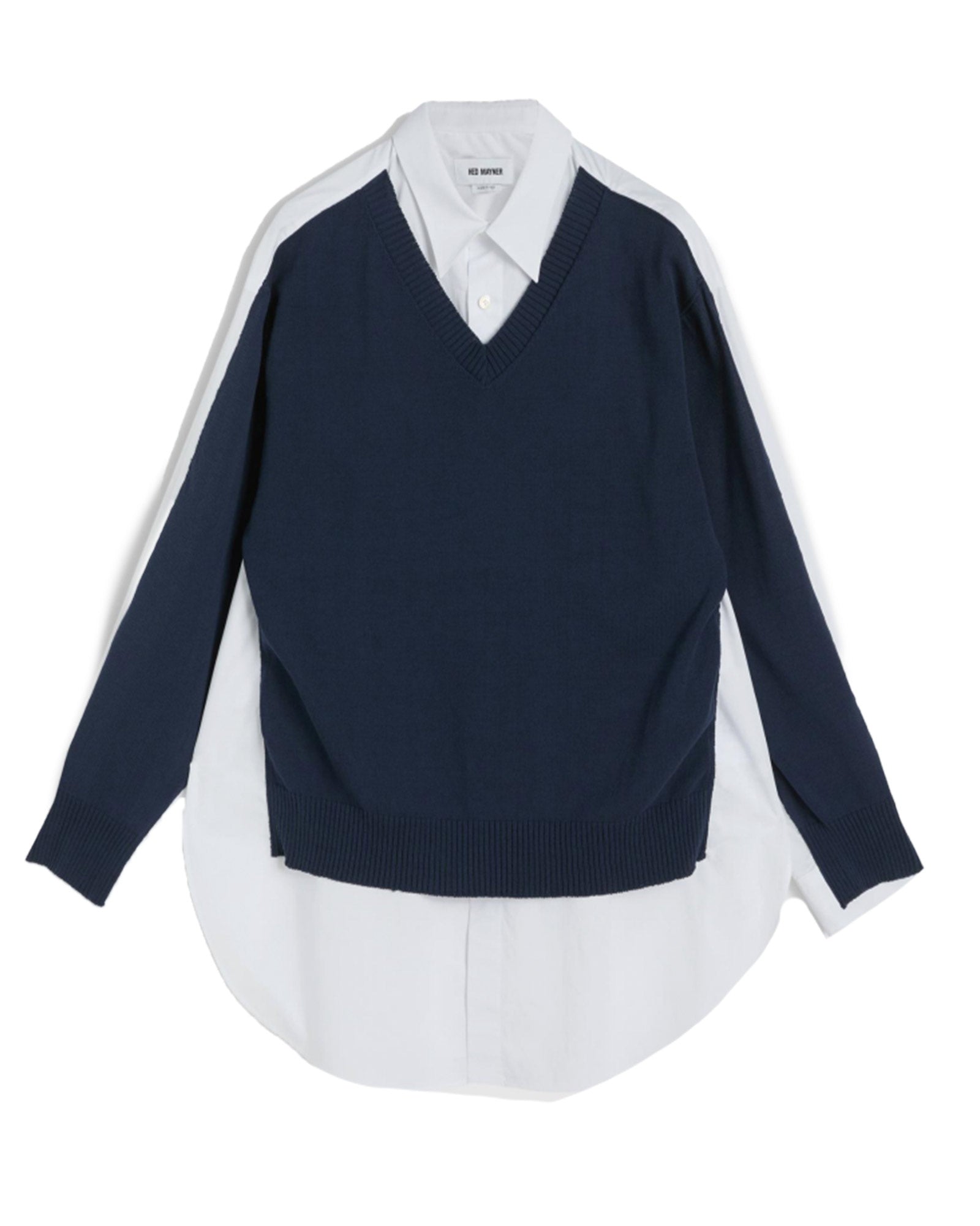 HED MAYNER・ヘド・メイナー - シャツ SHIRT WITH KNITTED FRONT