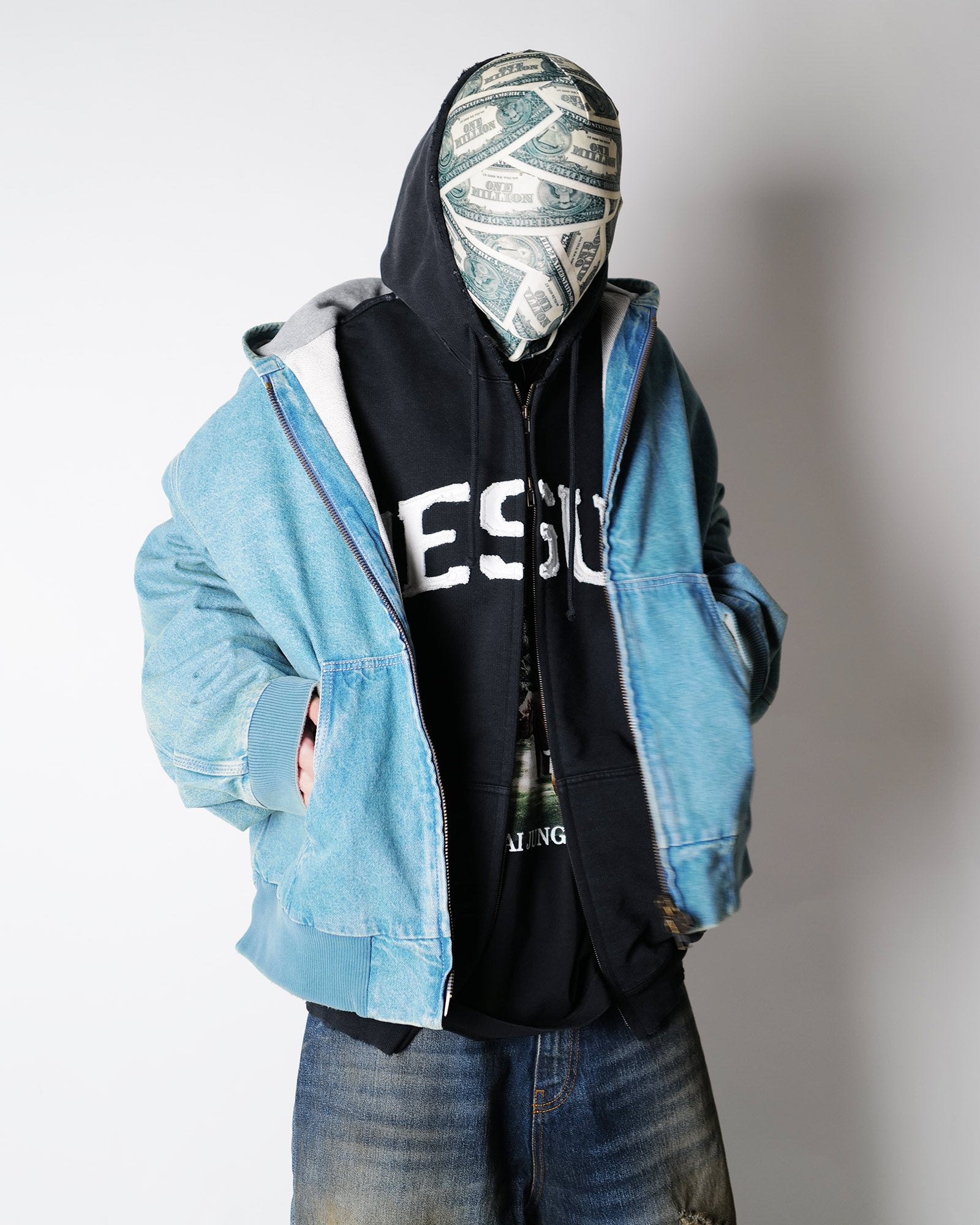 VETEMENTS・ヴェトモン - デニムジャケット HOODED WORKWEAR DENIM JACKET / VINTAGE MID BLUE