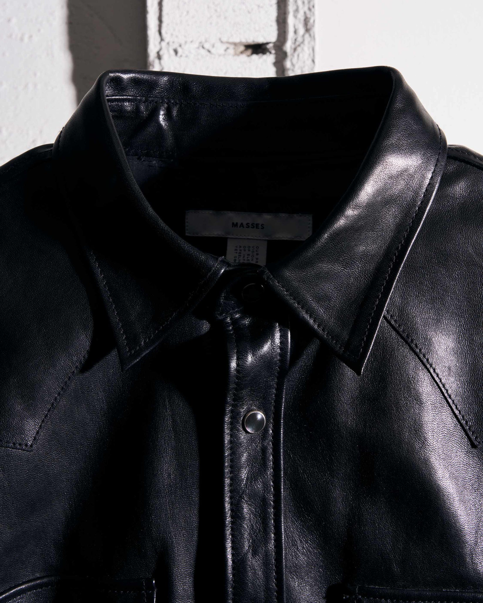 MASSES・マシス - ジャケット HORSE LEATHER SHIRT VINTAGE W / BLACK