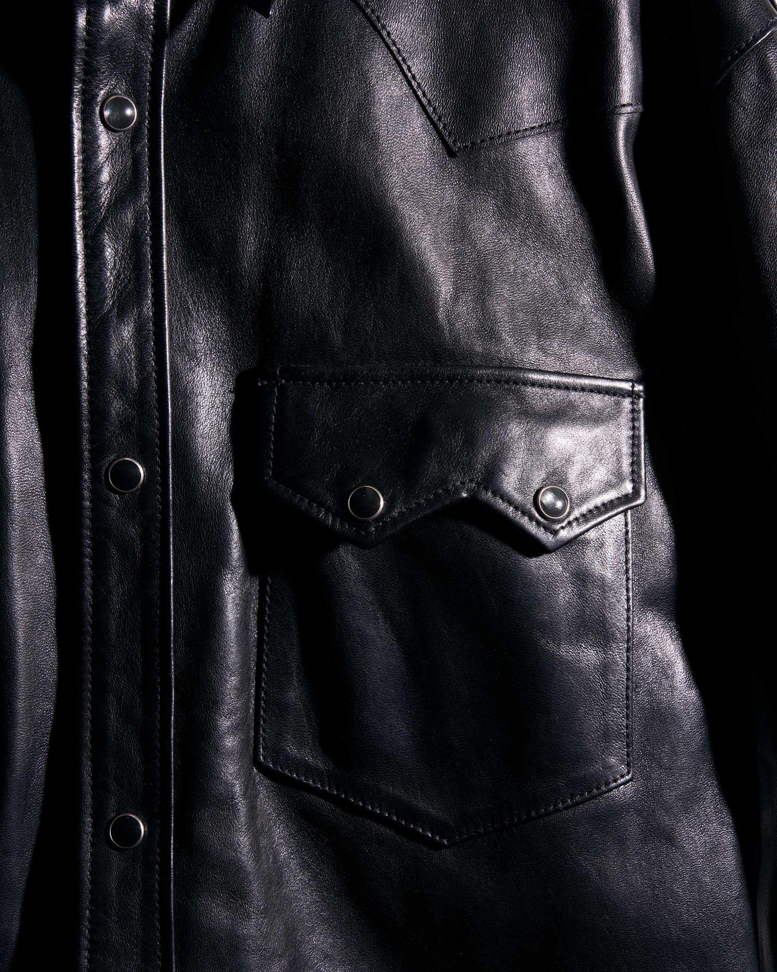 MASSES・マシス - ジャケット HORSE LEATHER SHIRT VINTAGE W / BLACK