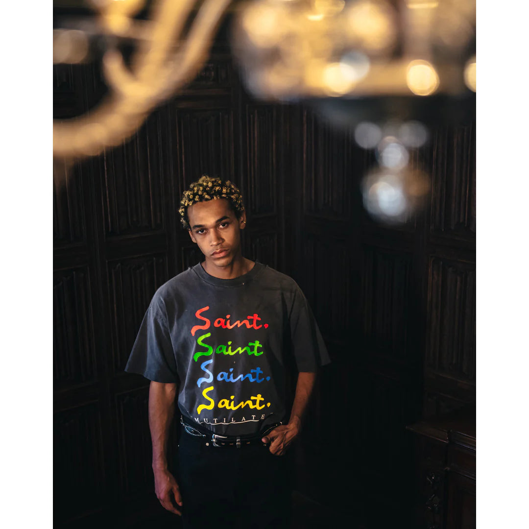 ©SAINT M××××××・saint michael -  SS TEE/MULATED / BLACK