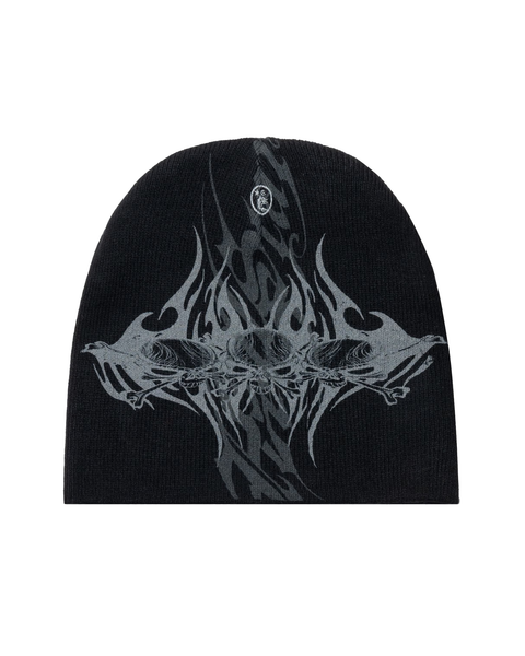 HELLSTAR (ヘルスター) 26AW TRIBAL SKULLZ 2 BEANIE / BLACK | Detail
