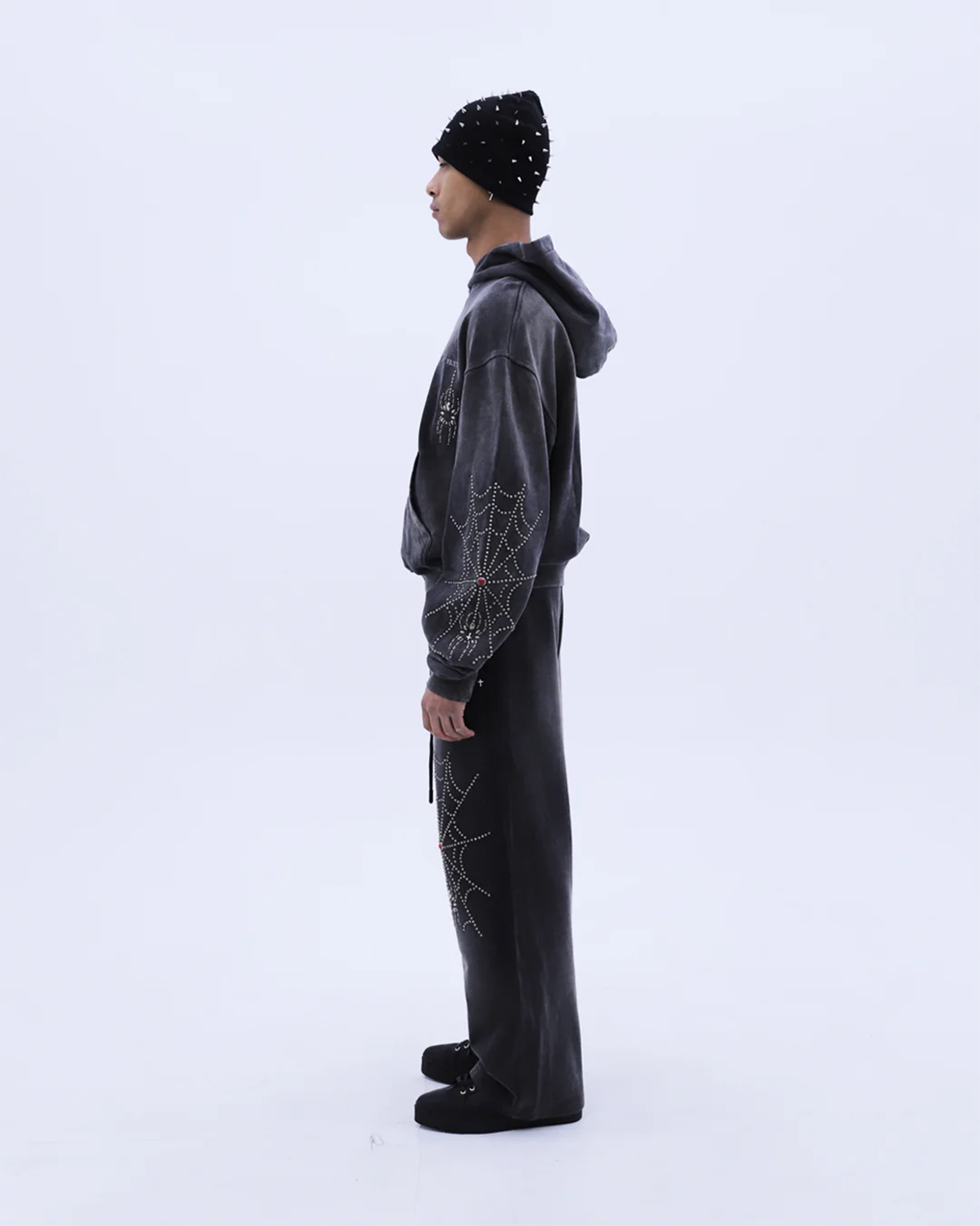 LAST NEST・ラストネスト - パーカー・フーディ HTC x LAST NEST SPIDER STUDS HOODIE / BLACK