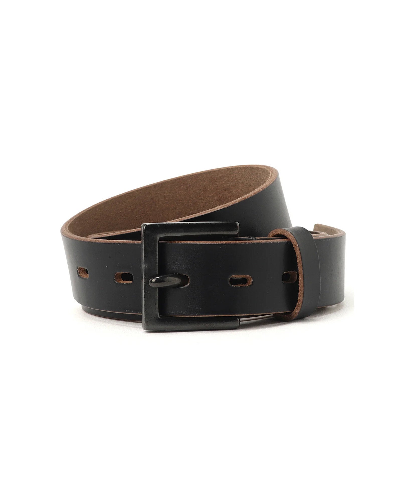 Y's for men・ワイズ フォー メン - ベルト CHROMEXCEL LEATHER PLAIN BLACK BELT / BLACK