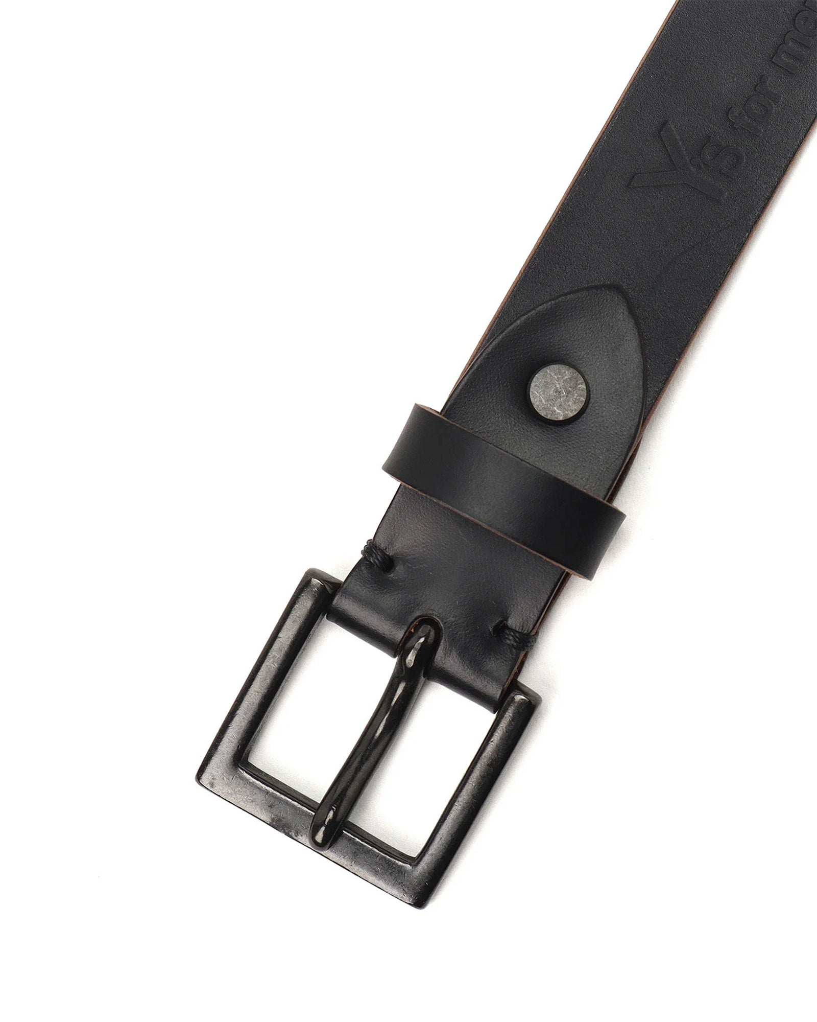Y's for men・ワイズ フォー メン - ベルト CHROMEXCEL LEATHER PLAIN BLACK BELT / BLACK