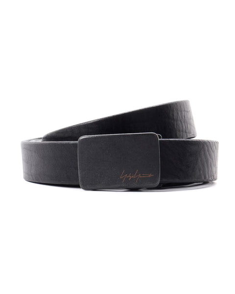 Yohji Yamamoto (ヨウジ ヤマモト) LEATHER BELT / BLACK | Detail