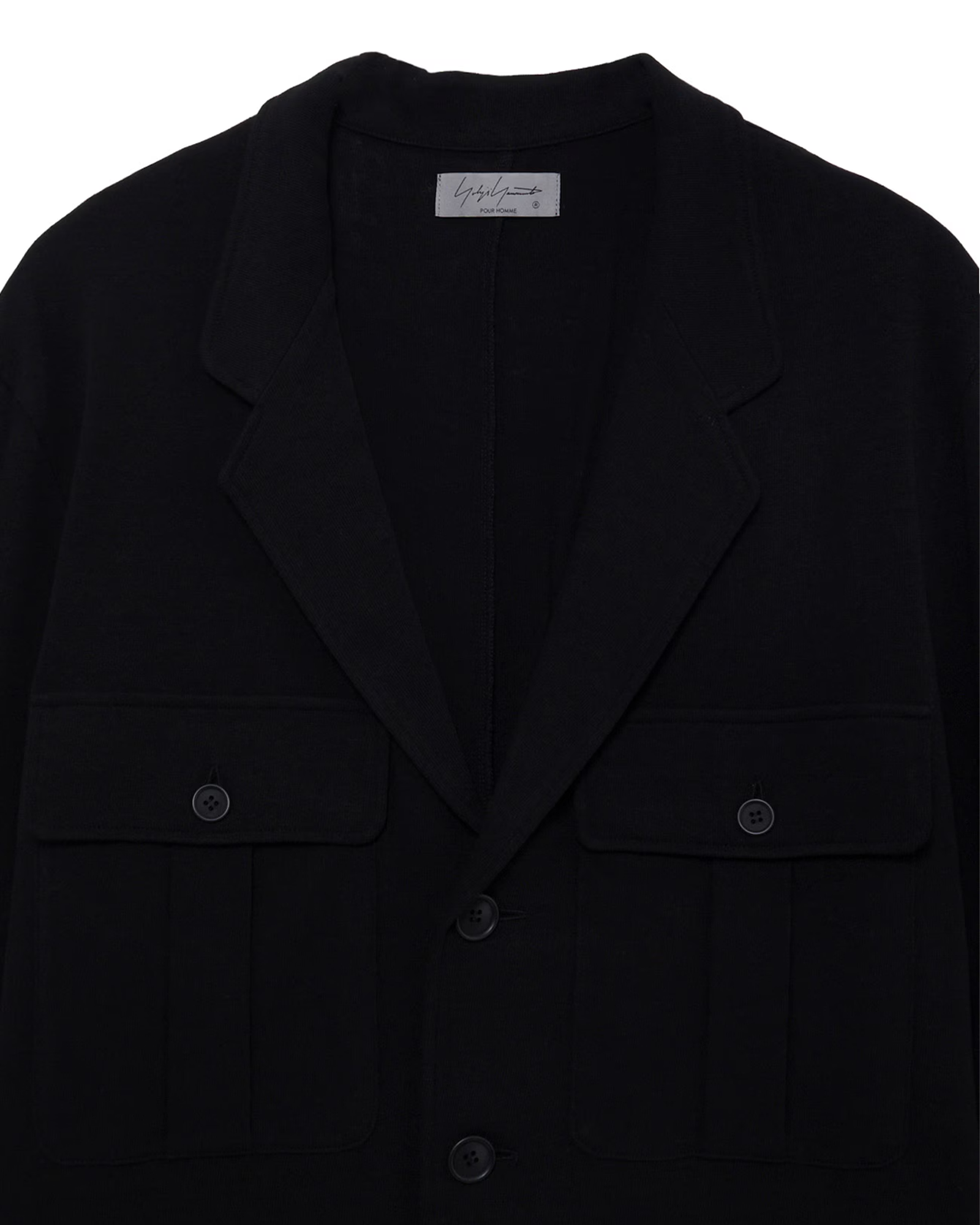 Yohji Yamamoto・ヨウジ ヤマモト - ジャケット 14.5 SINGLE JERSEY 3BUTTON JACKET / BLACK