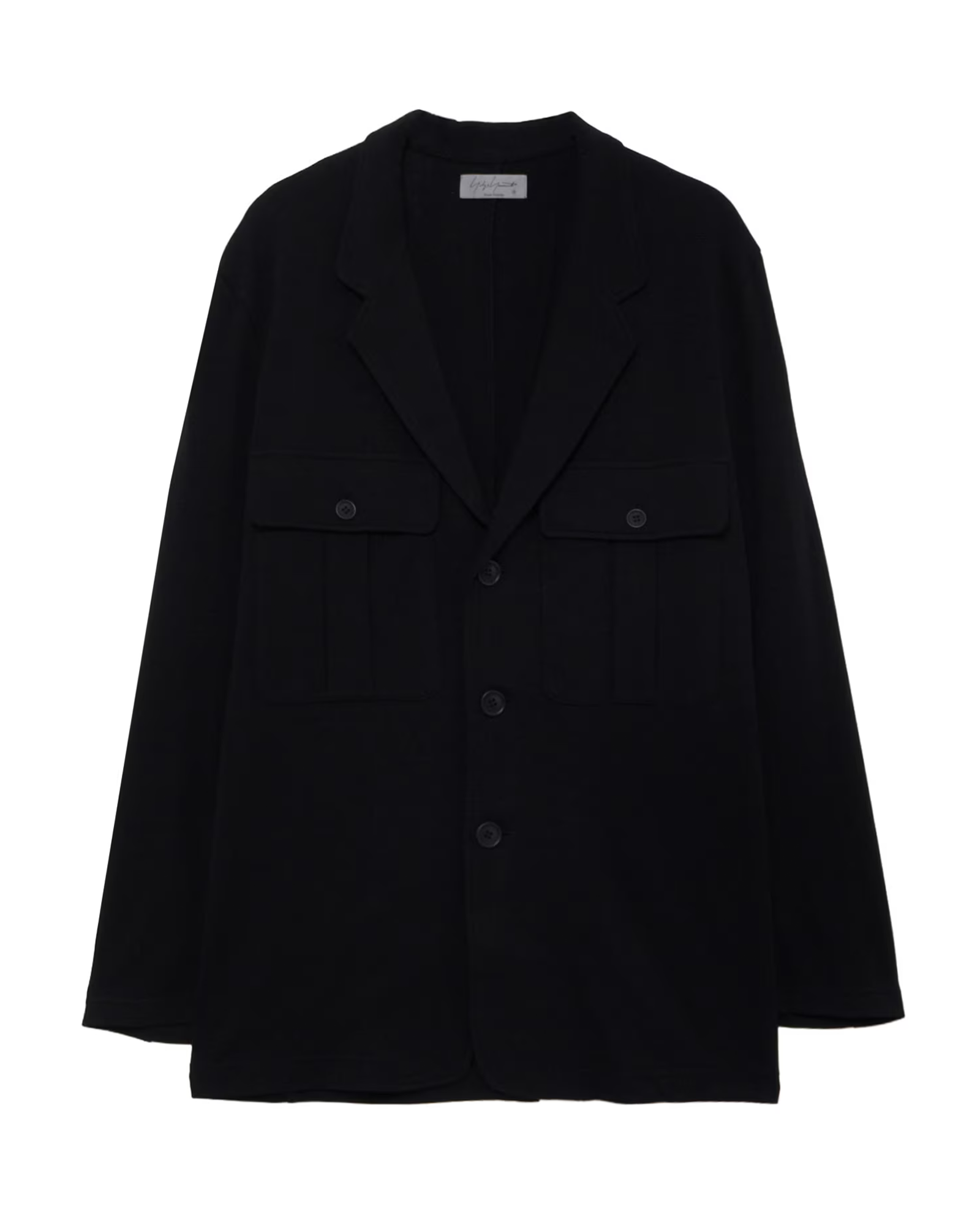 Yohji Yamamoto・ヨウジ ヤマモト - ジャケット 14.5 SINGLE JERSEY 3BUTTON JACKET / BLACK