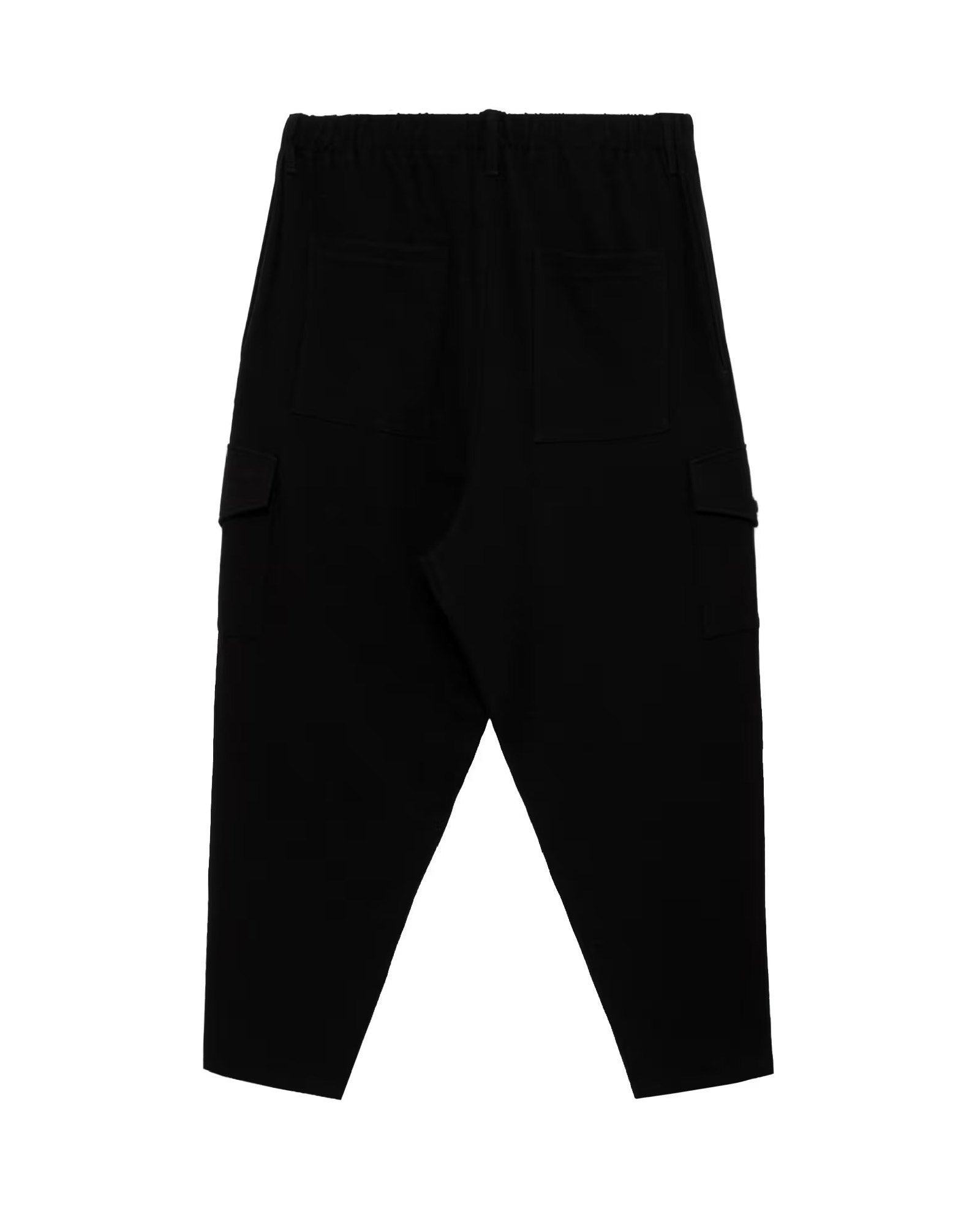 Yohji Yamamoto・ヨウジ ヤマモト - カーゴパンツ SLUB SINGLE JERSEY GUSSET CARGO PANTS / BLACK