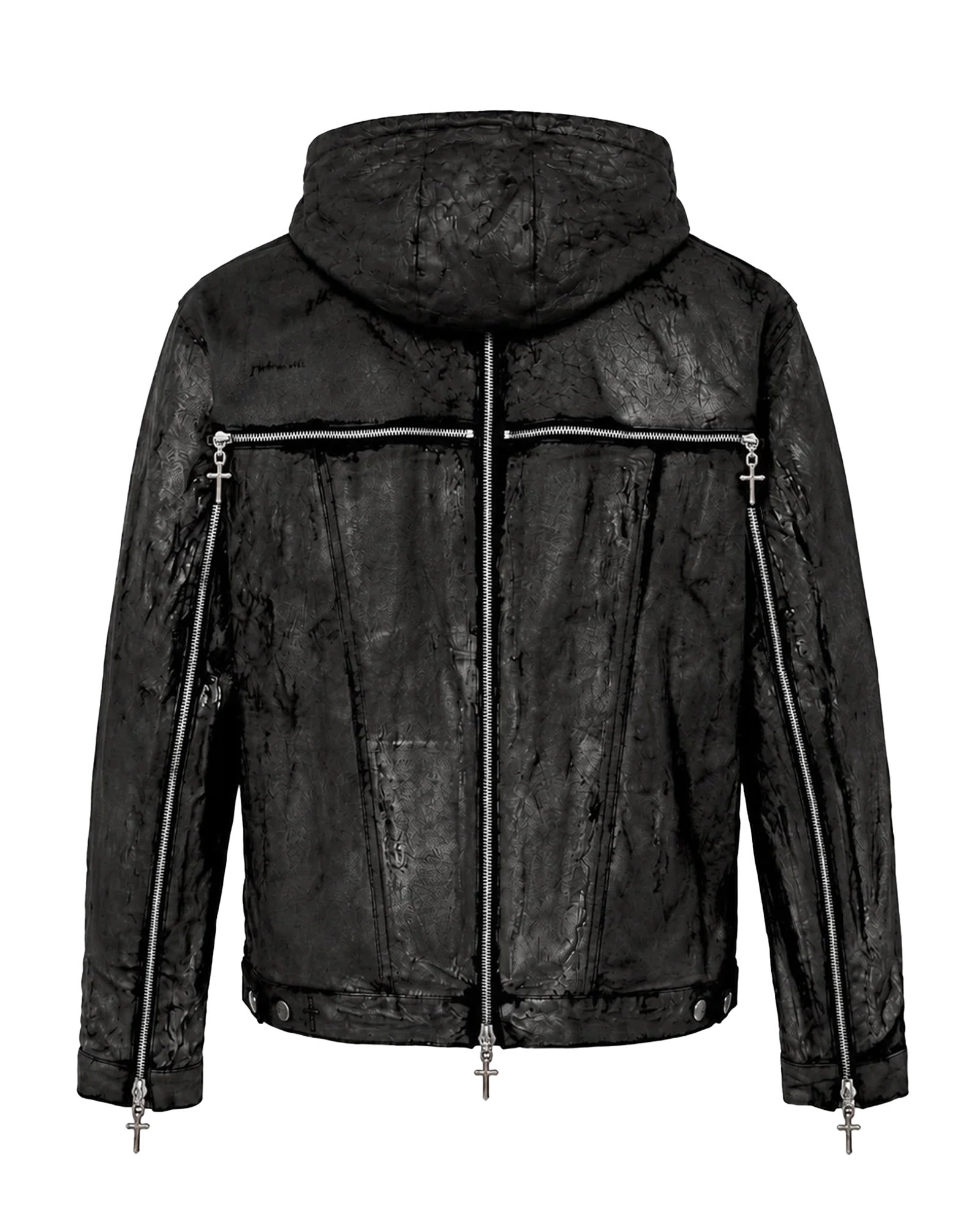 LAST NEST・ラストネスト - ジャケット HARD COATING CROSS JACKET / BLACK