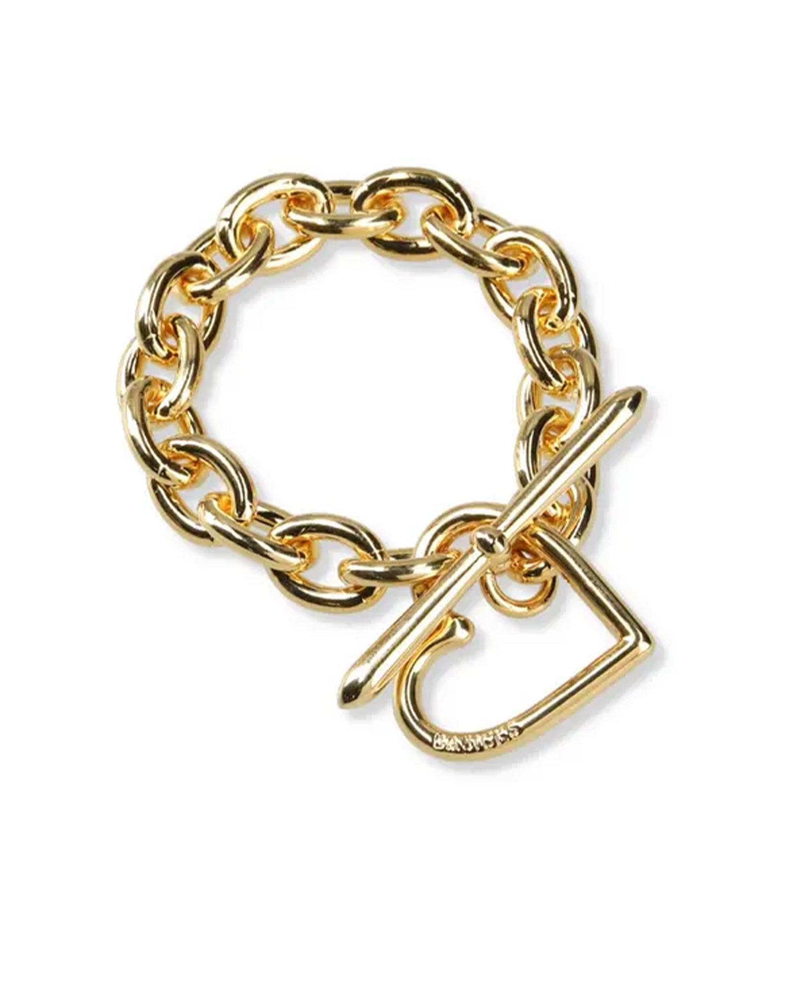 BASICKS・ベイシックス - ブレスレット・バングル HEART BRACELET (MEDIUM LINK) / GOLD