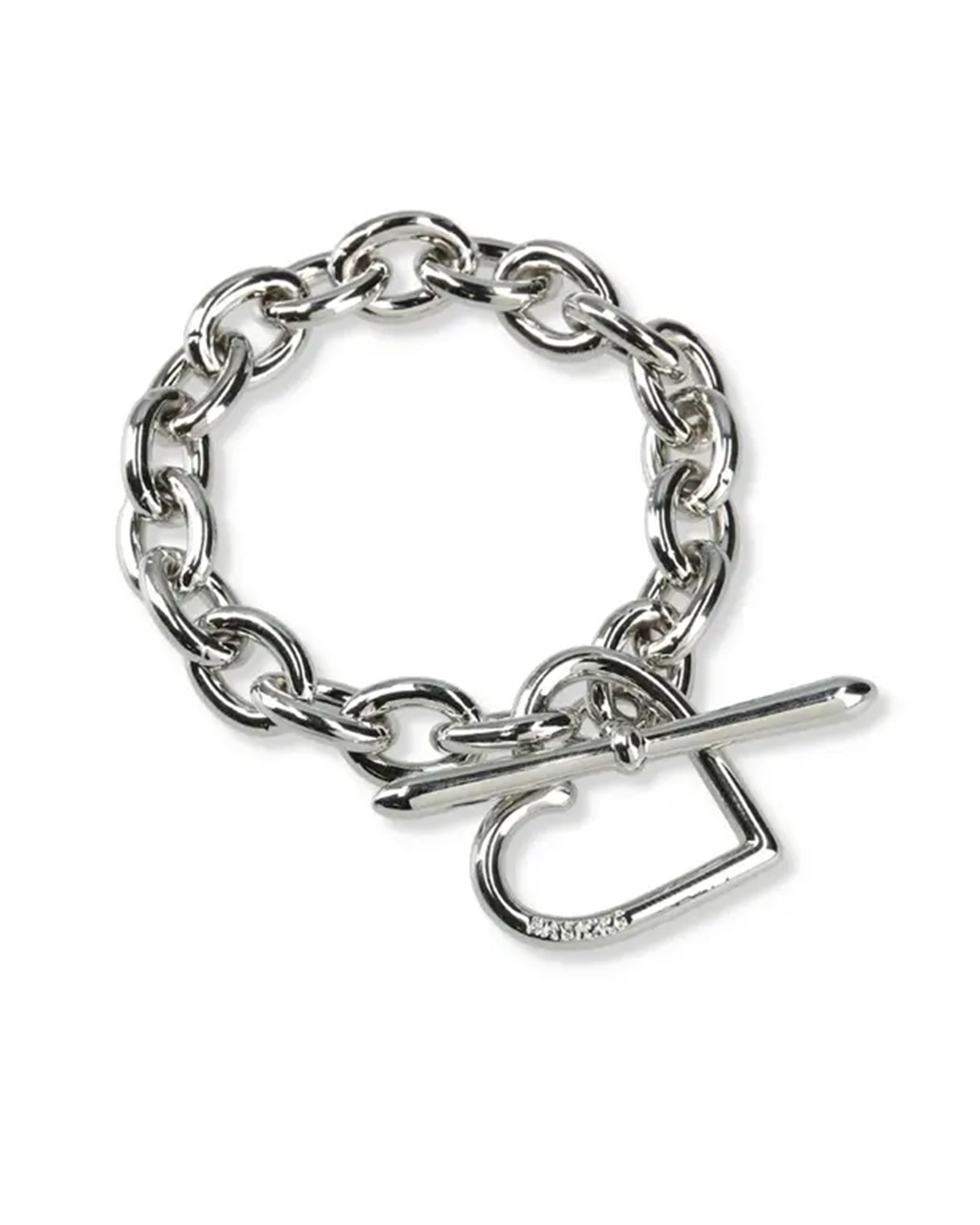 BASICKS・ベイシックス - ブレスレット・バングル HEART BRACELET (MEDIUM LINK) / SILVER