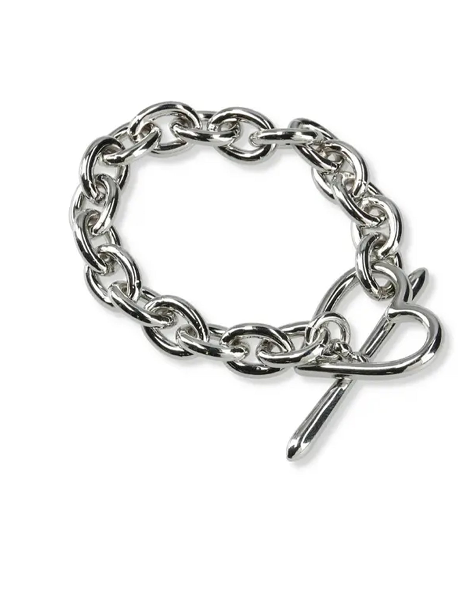 BASICKS・ベイシックス - ブレスレット・バングル HEART BRACELET (MEDIUM LINK) / SILVER