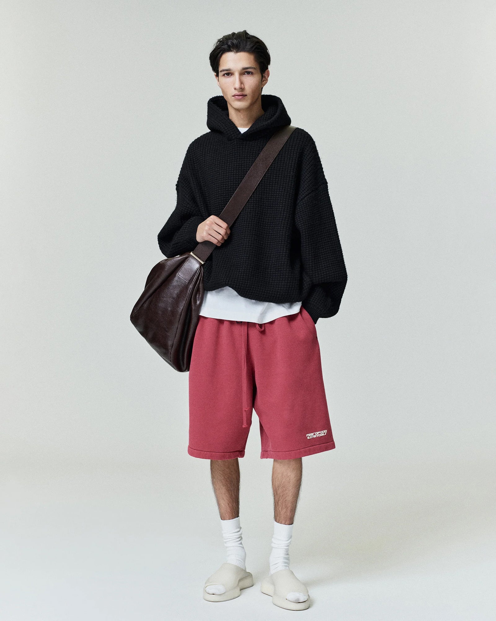 ESSENTIALS・エッセンシャルズ - パーカー・フーディ HEAVY WAFFLE 90'S HOODIE / BLACK