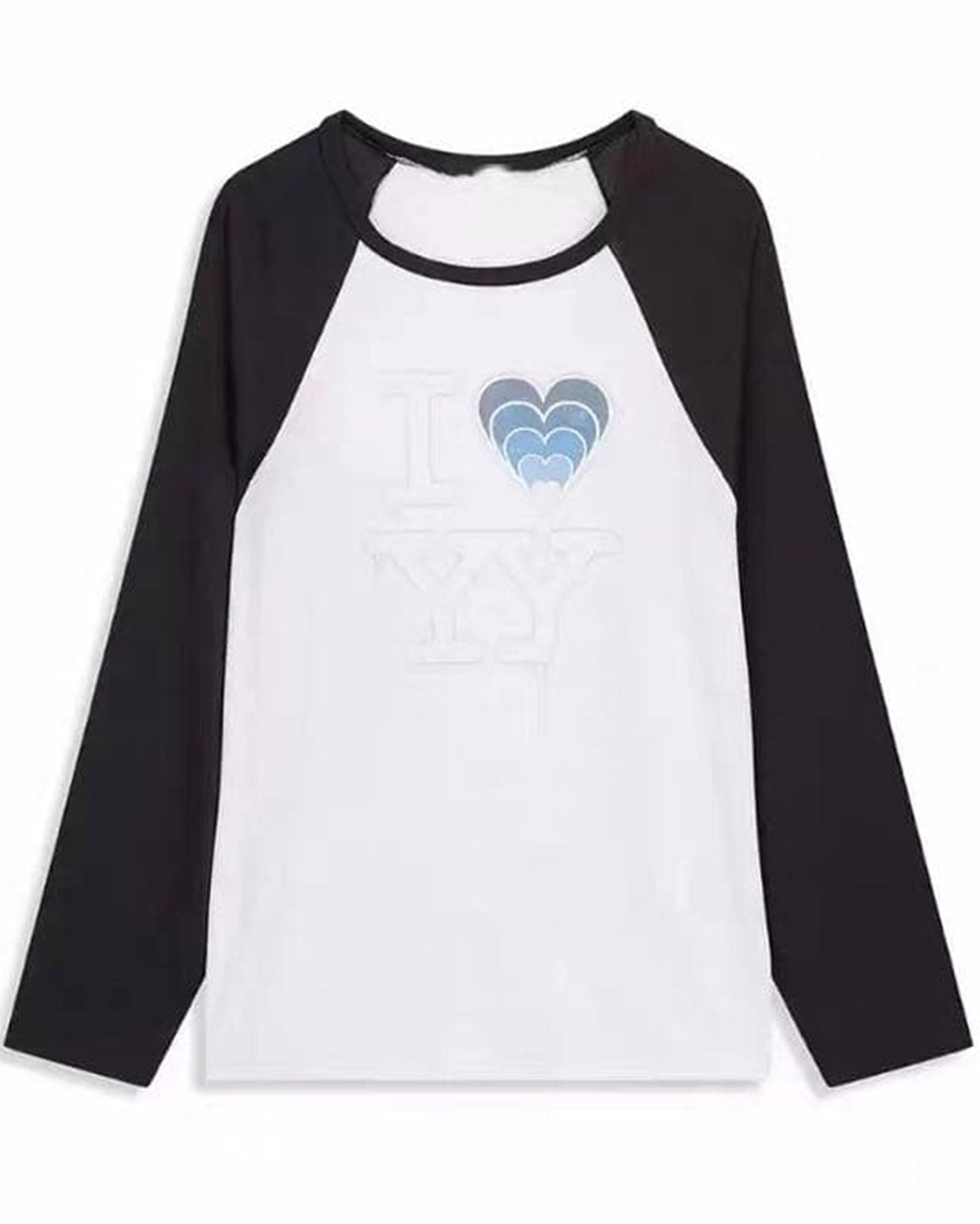 I LOVE YY RAGLAN TEE / BLUE