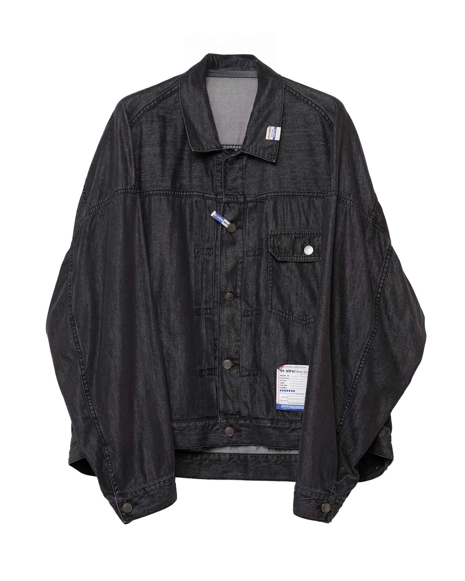 MIHARA YASUHIRO・Yasuhiro Mihara -  COTTON TENCEL DENIM JACKET / BLACK