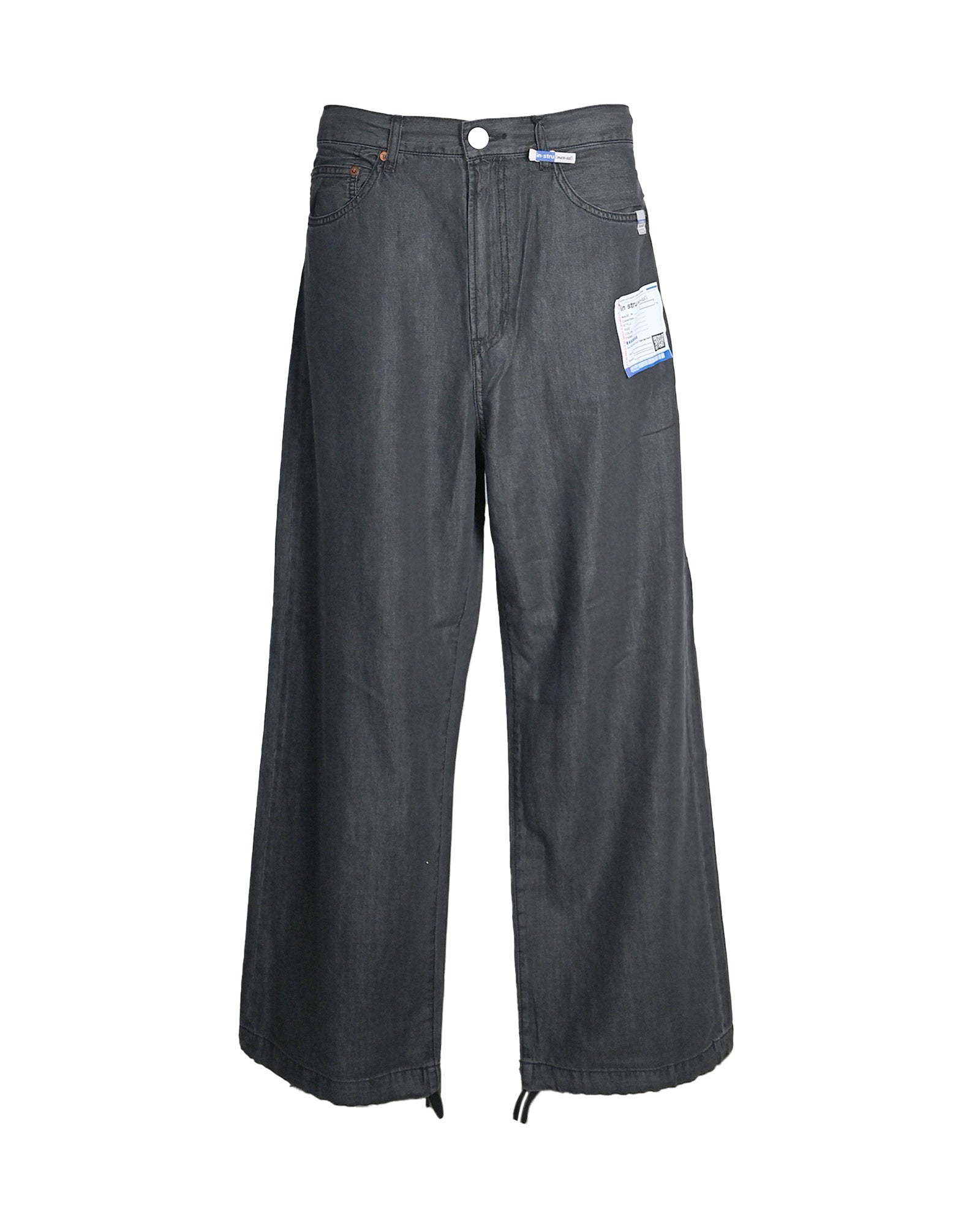COTTON TENCEL DENIM BAGGY PANTS / BLACK