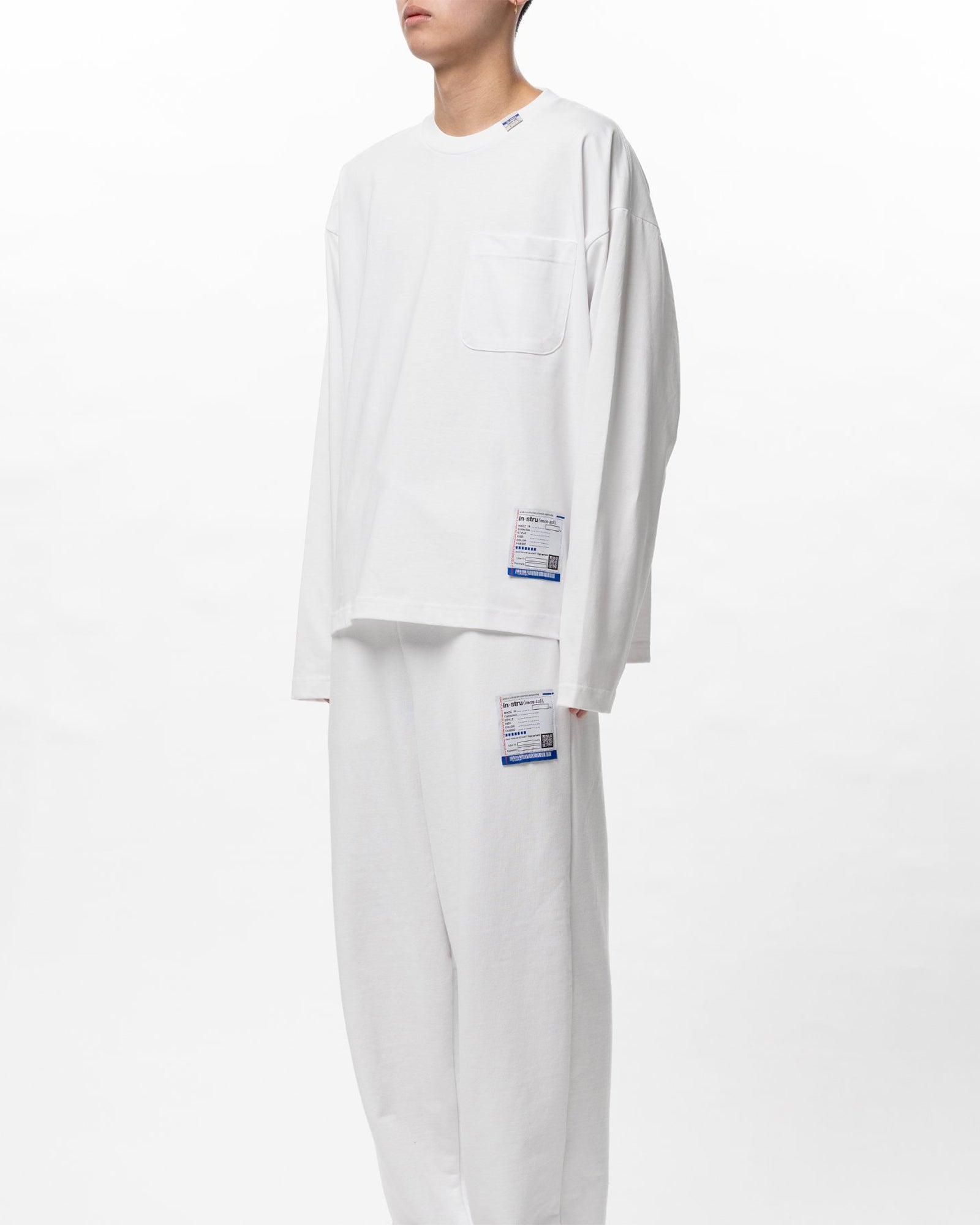 in・stru(men-tal).・イン・ストゥルメンタル - L/S Tシャツ HEAVY WEIGHT JERSEY POCKET LS TEE / WHITE