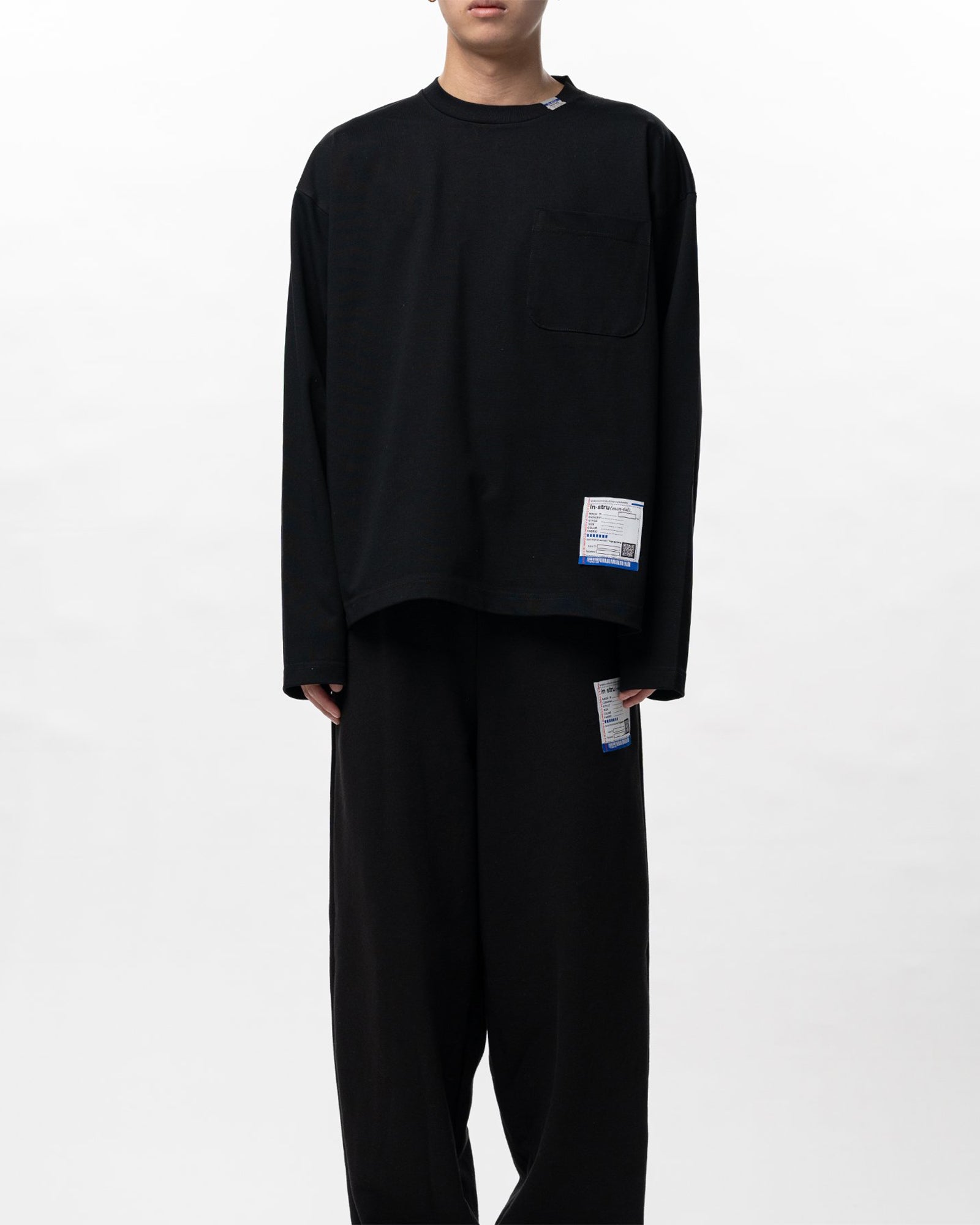in・stru(men-tal).・イン・ストゥルメンタル - L/S Tシャツ HEAVY WEIGHT JERSEY POCKET LS TEE / BLACK