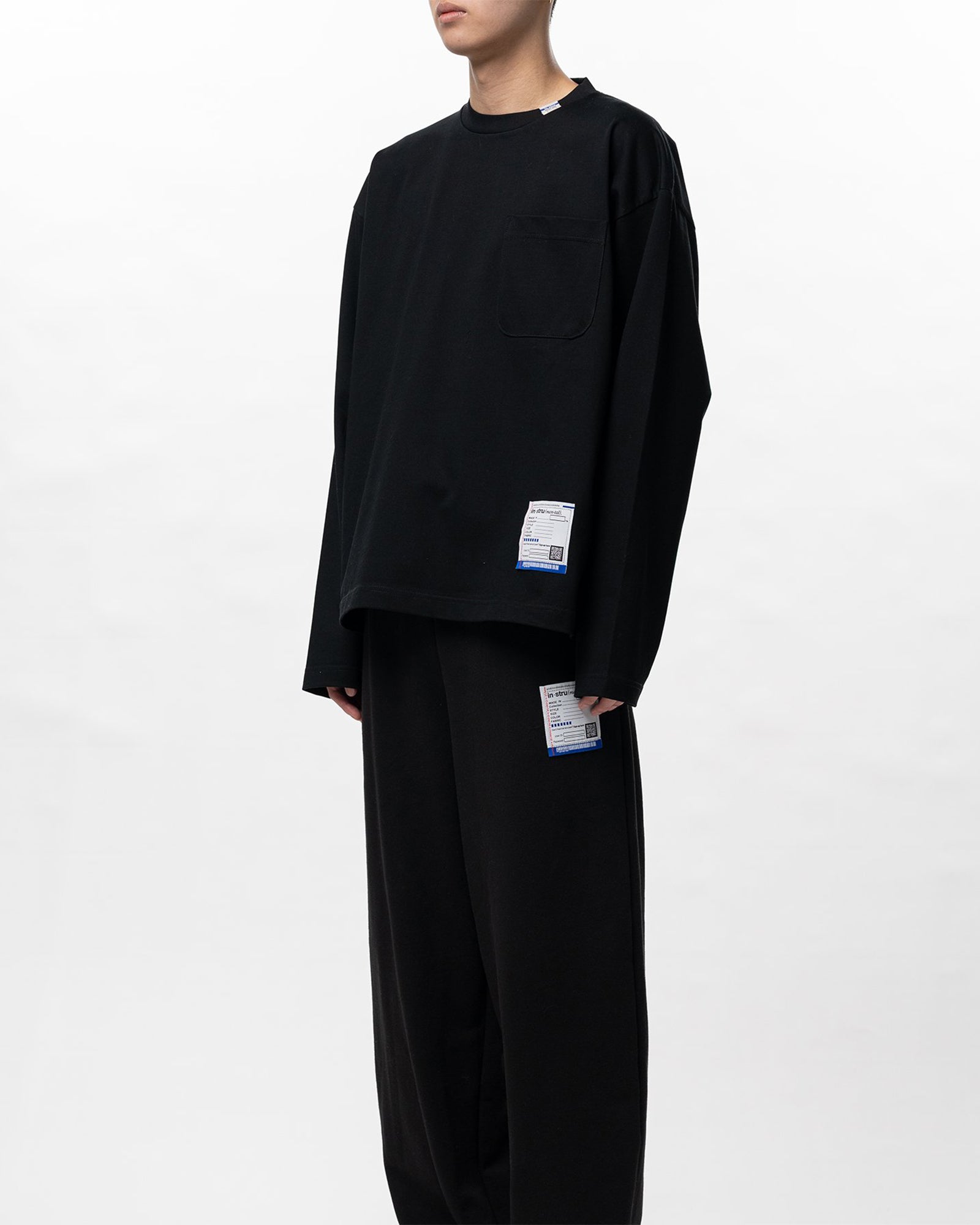 in・stru(men-tal).・イン・ストゥルメンタル - L/S Tシャツ HEAVY WEIGHT JERSEY POCKET LS TEE / BLACK