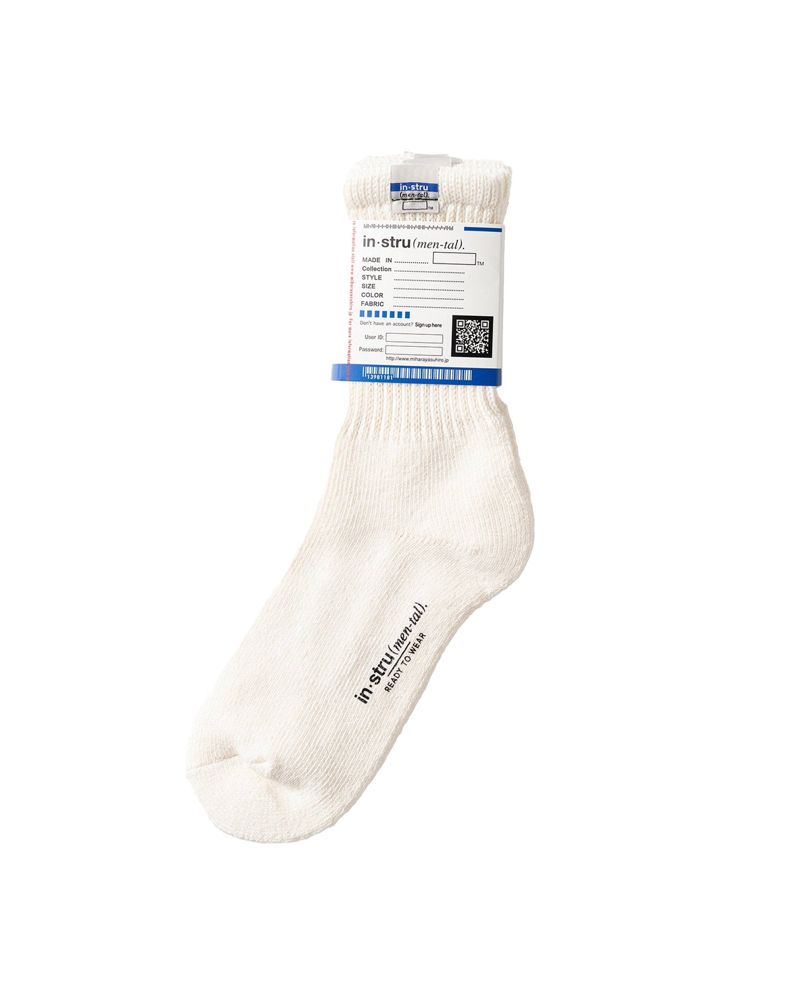 in・stru(men-tal).・イン・ストゥルメンタル -  3 PAIRS SOCKS / WHITE