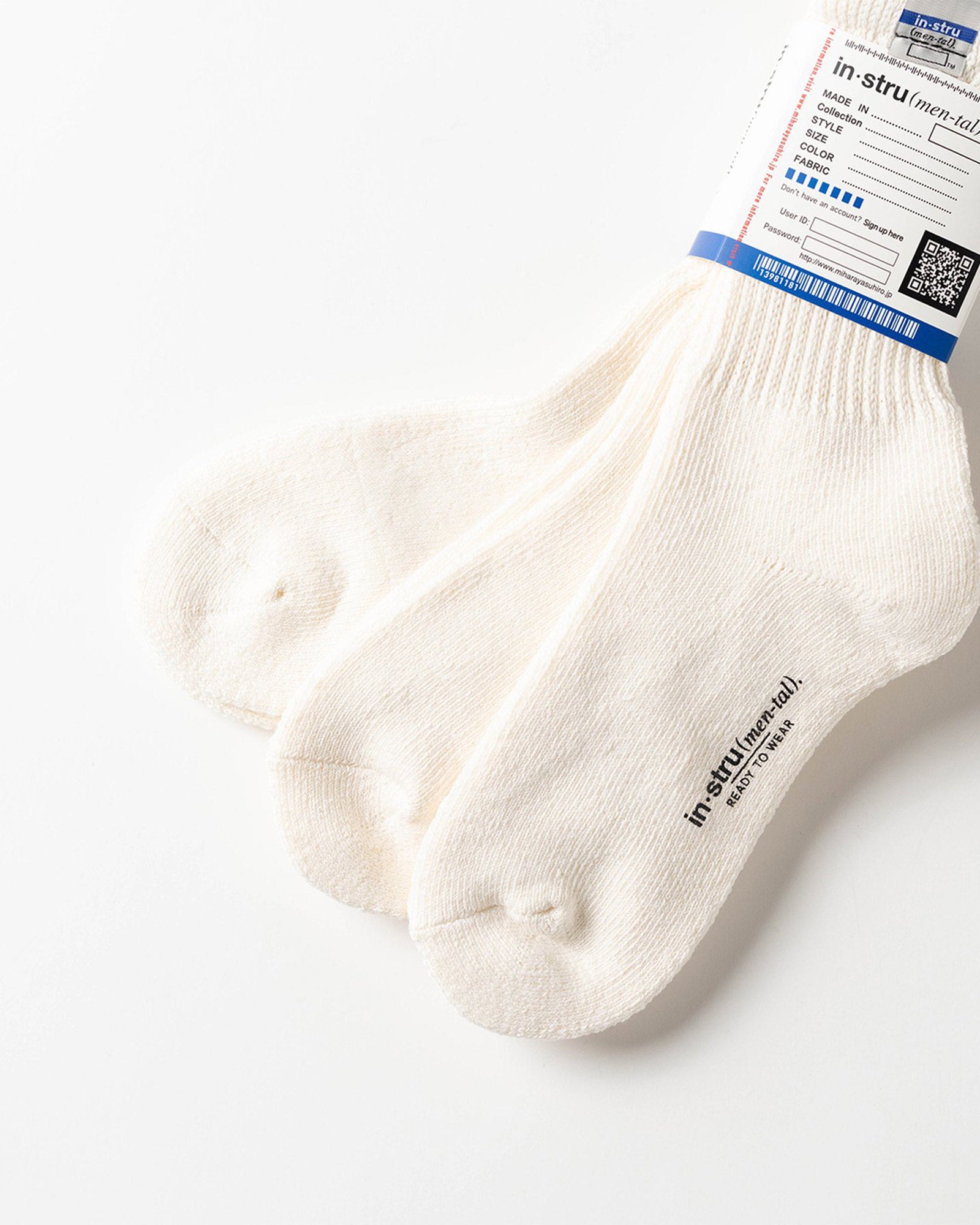 in・stru(men-tal).・イン・ストゥルメンタル -  3 PAIRS SOCKS / WHITE