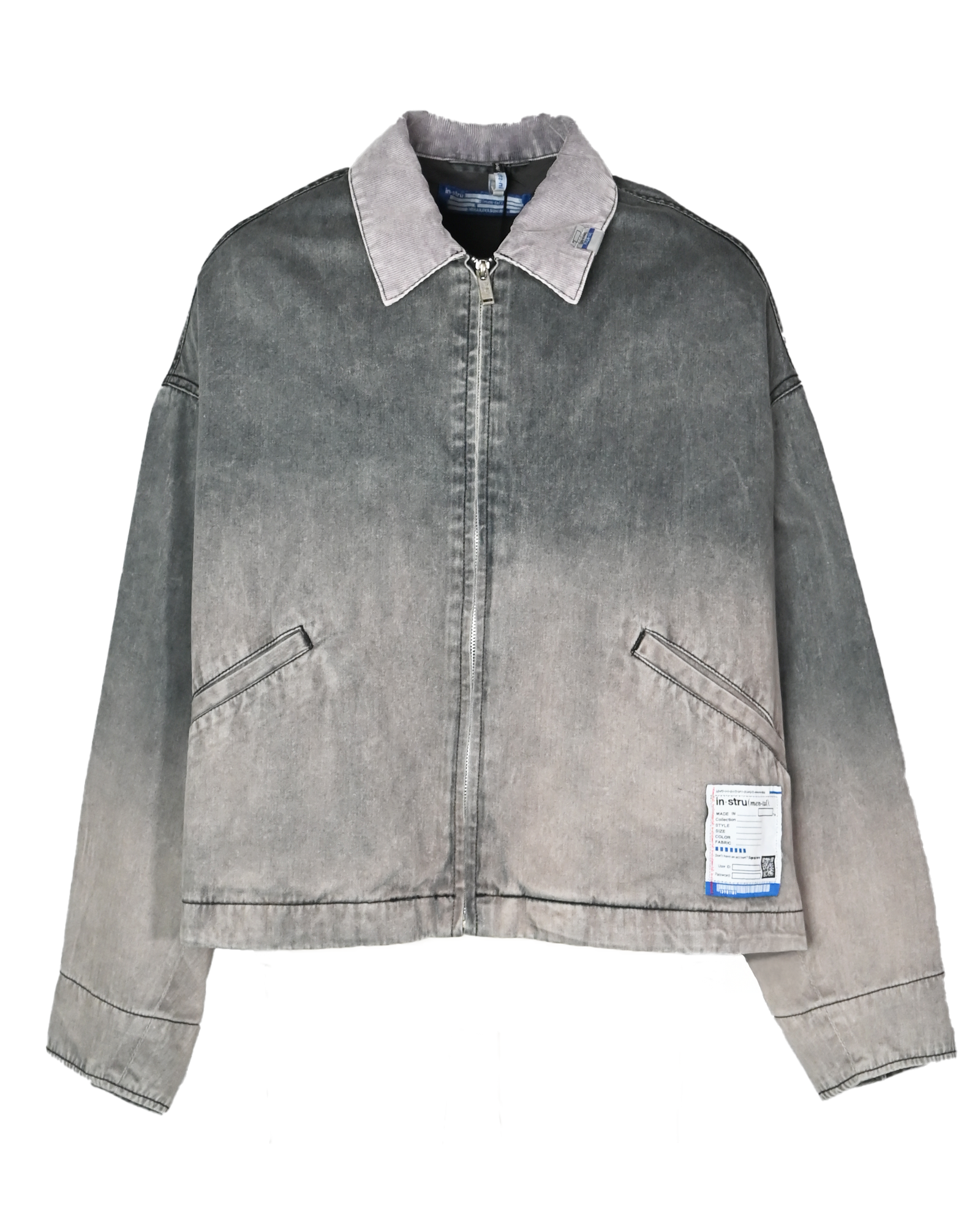 MIHARA YASUHIRO・Yasuhiro Mihara -  COTTON HERRINGBONE SUNFADED JACKET / BLACK