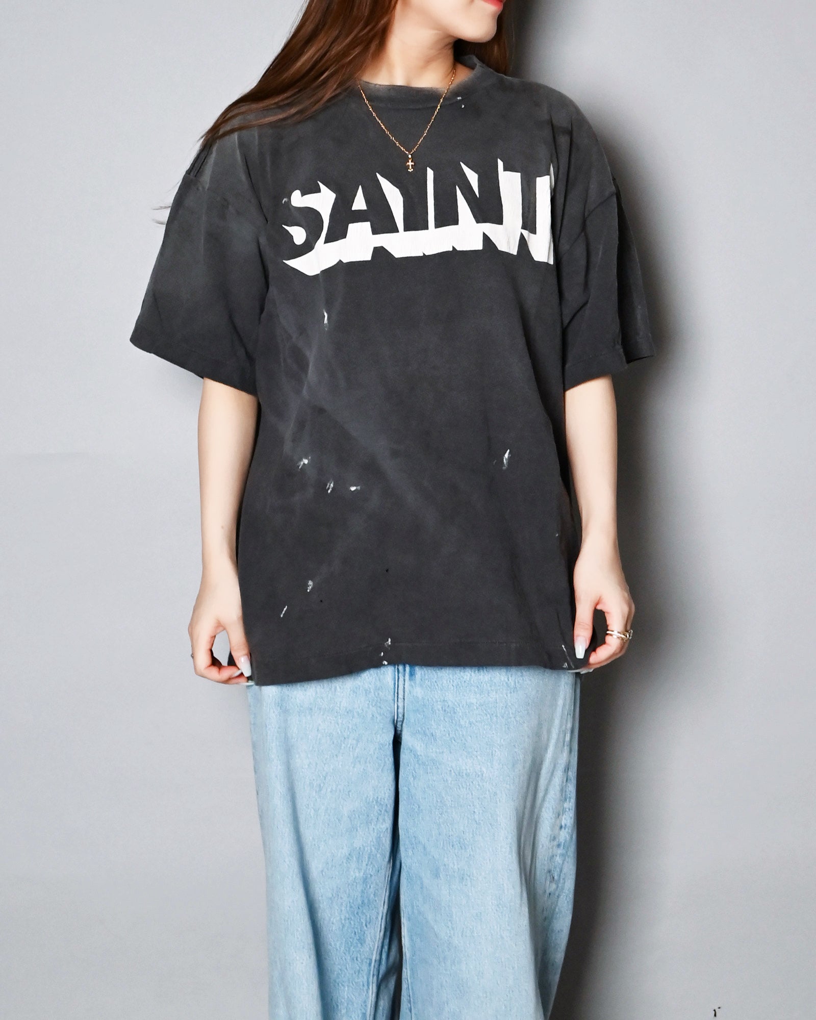 ©SAINT M××××××・セントマイケル - Tシャツ・カットソー SS TEE/SAINT / BLACK