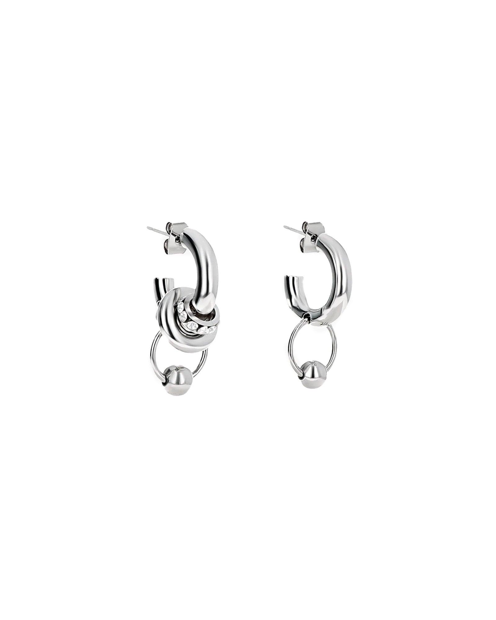 JUSTINE CLENQUET・ジュスティーヌ・クランケ - イヤリング・ピアス ISA EARRINGS / PALLADIUM