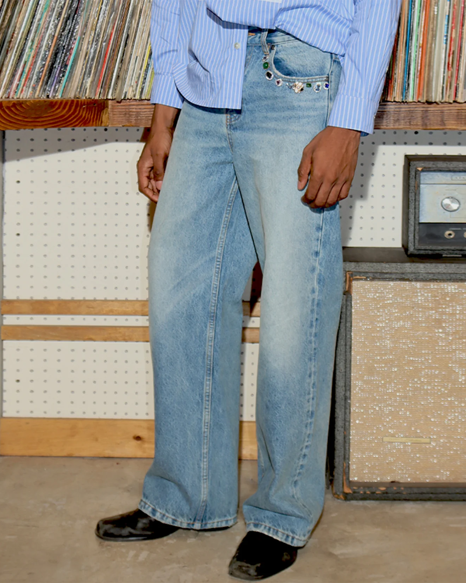 BIRTH OF ROYAL CHILD・バース・オブ・ロイヤル・チャイルド -  ICEWAVE GEMSTONE JEANS / BLUE