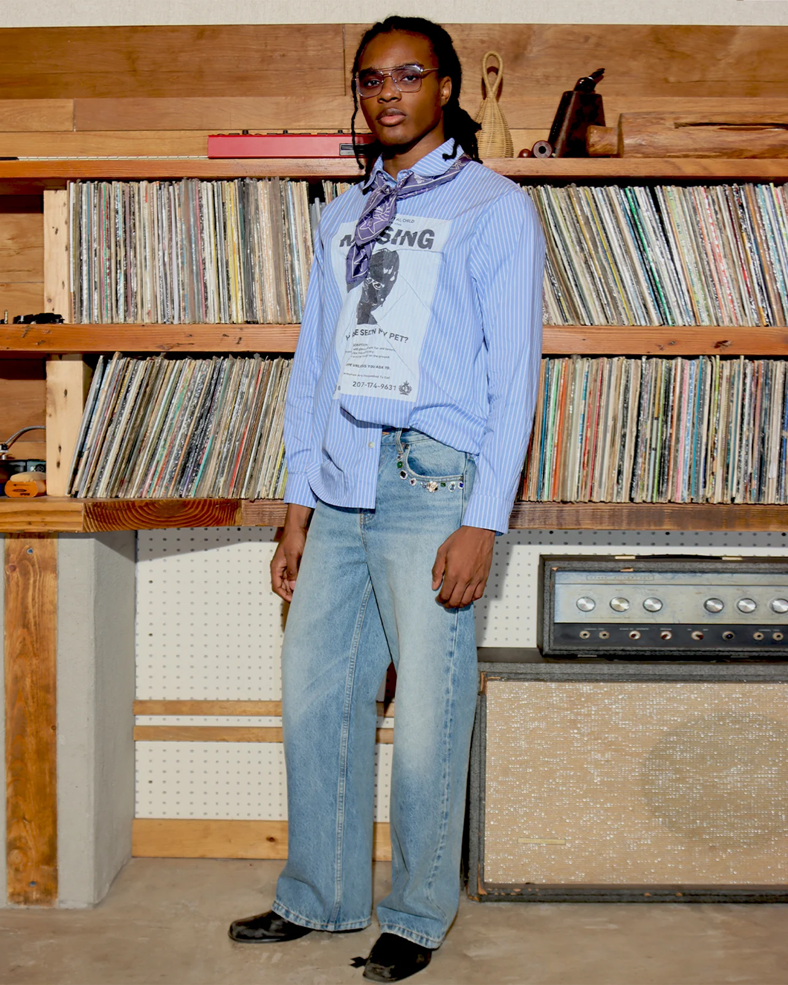 BIRTH OF ROYAL CHILD・バース・オブ・ロイヤル・チャイルド -  ICEWAVE GEMSTONE JEANS / BLUE