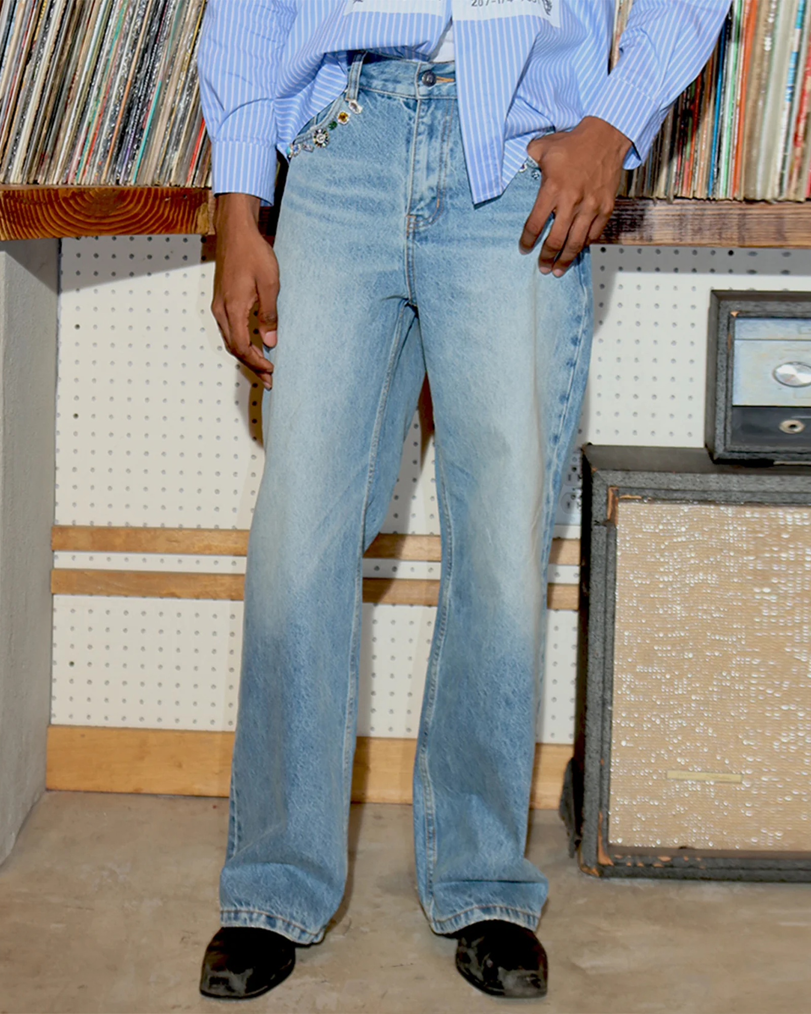 BIRTH OF ROYAL CHILD・バース・オブ・ロイヤル・チャイルド -  ICEWAVE GEMSTONE JEANS / BLUE