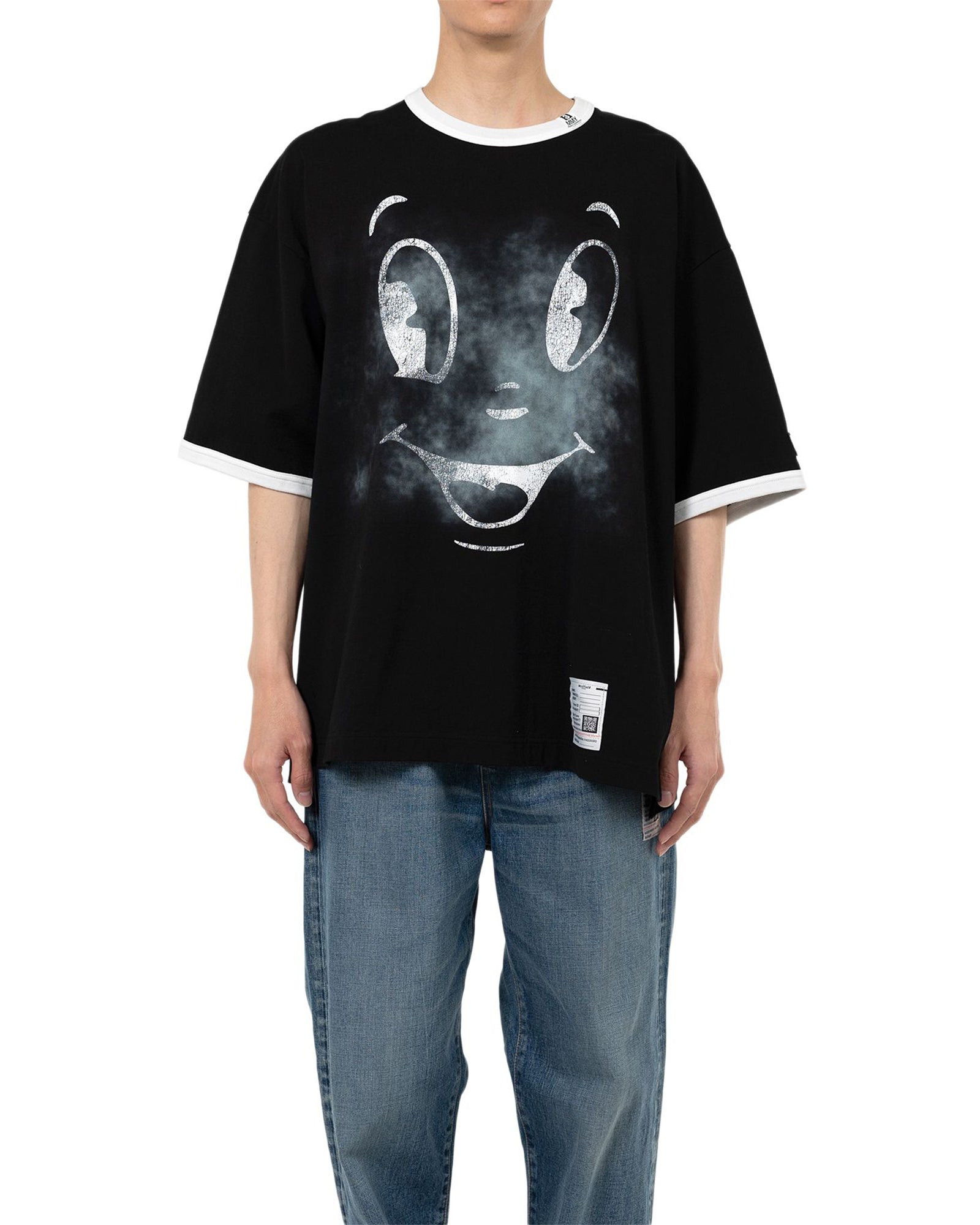 MIHARA YASUHIRO・ミハラヤスヒロ - Tシャツ・カットソー HAPPY FACE PRINTED TEE / BLACK